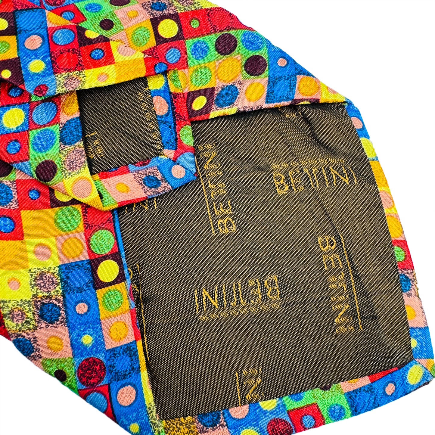 Bettini Multicolor 'Geometric Square Pattern' Tie (Size Regular)