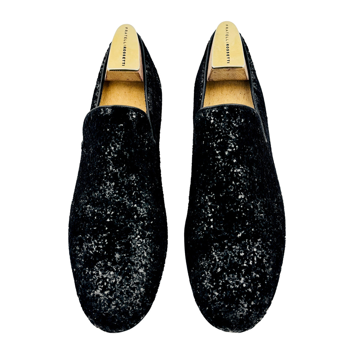 Jimmy Choo Thame Coarse Glitter Loafers (Size 44.5/45) - THAMECGFBLACK