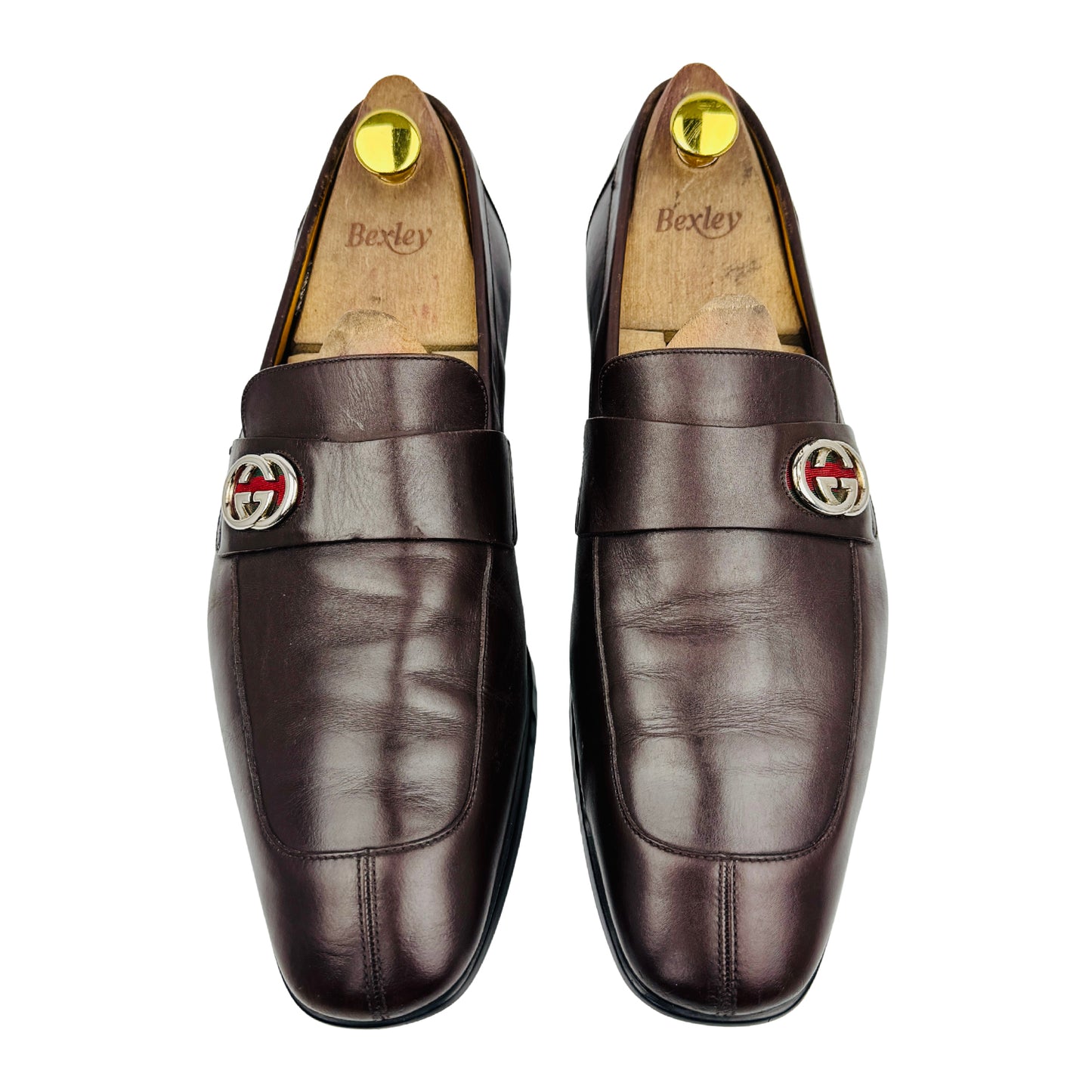 Gucci Men's Dark Brown GG Loafers (Size 44/44.5) - 181827