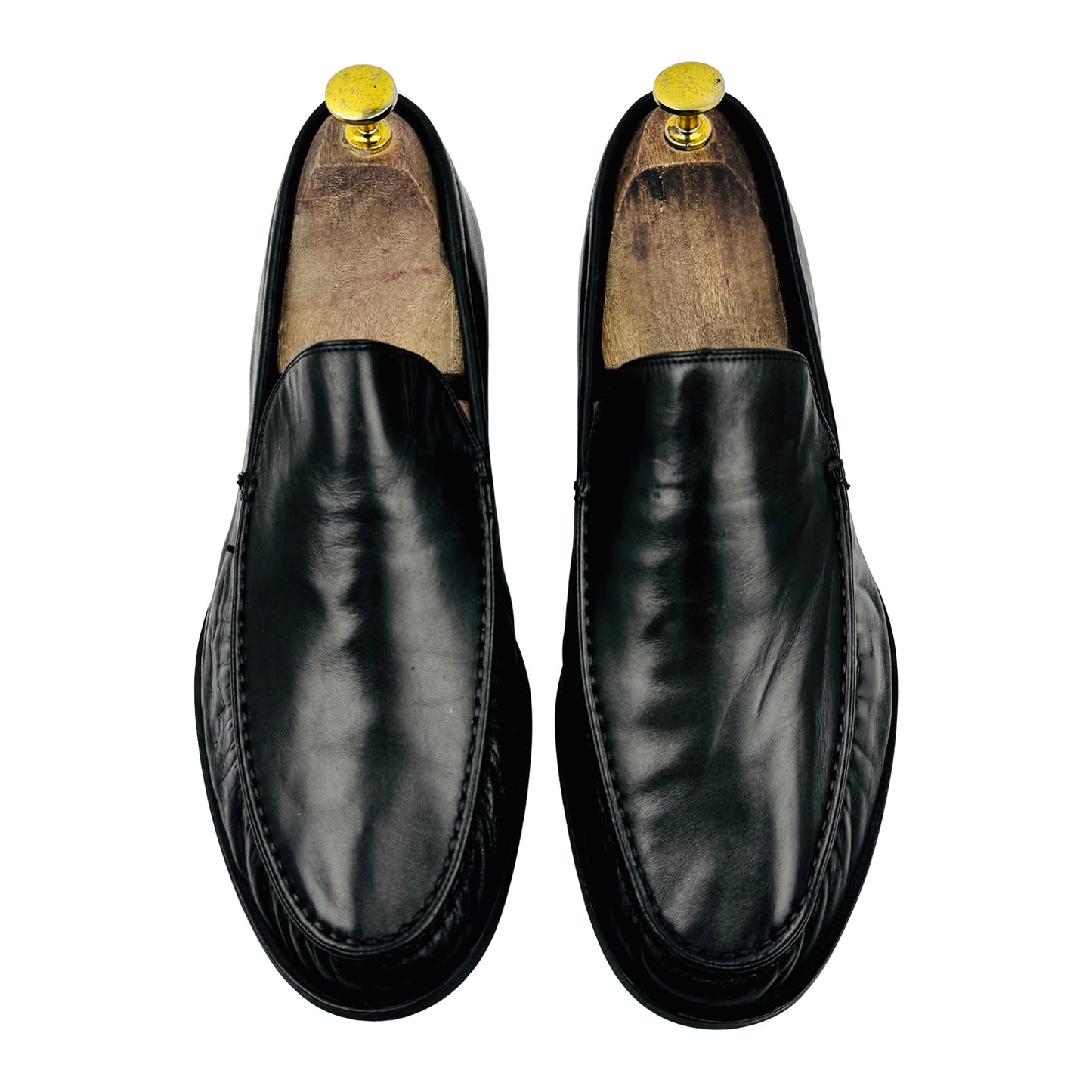 Bally Men's Black Leather Swiss Made Loafers (Size 42)
