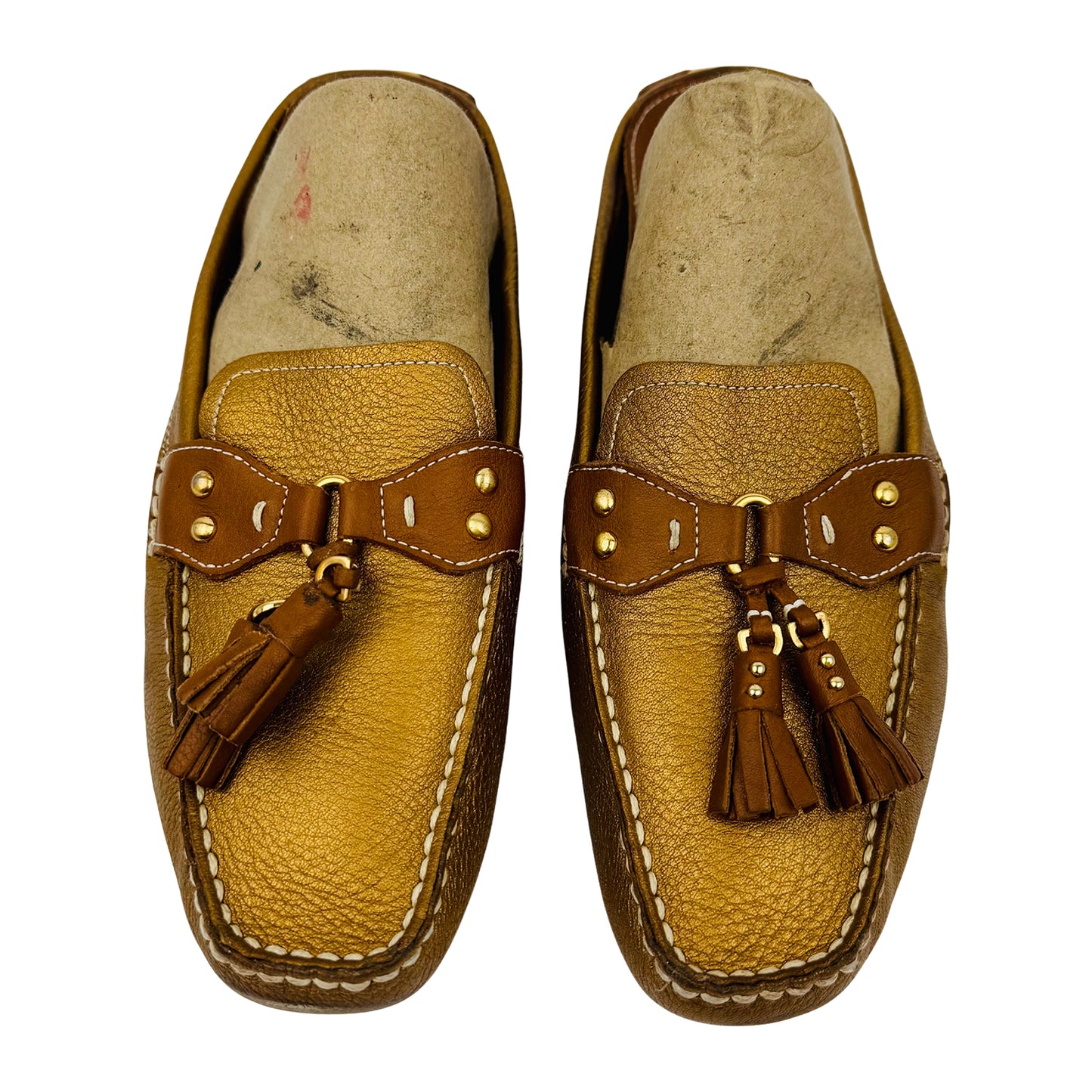 Cole Haan Golden leather Mules (Size 38) - D17633