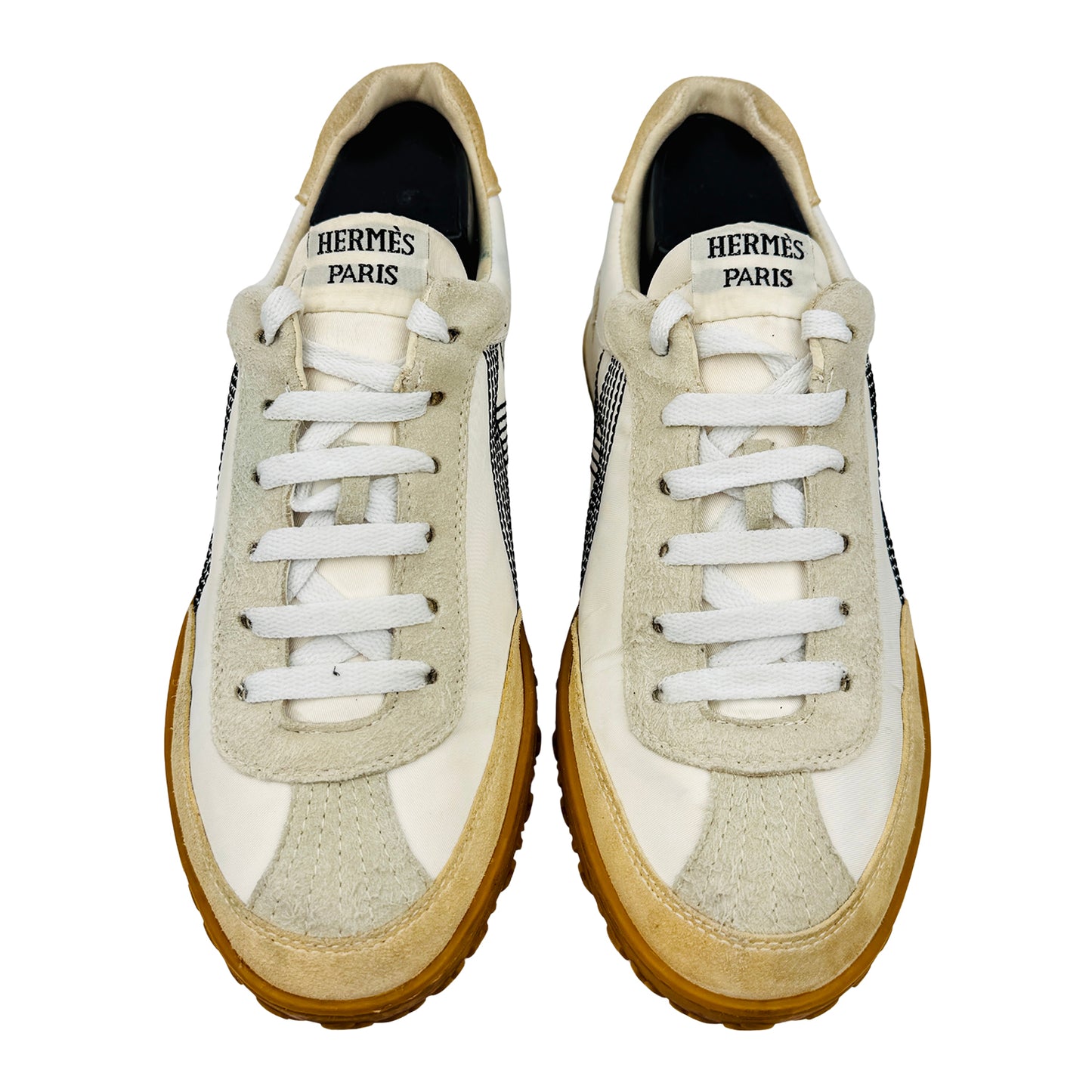 Hermes 'H-Logo' Suede Leather Sneakers (Size 39.5/40)