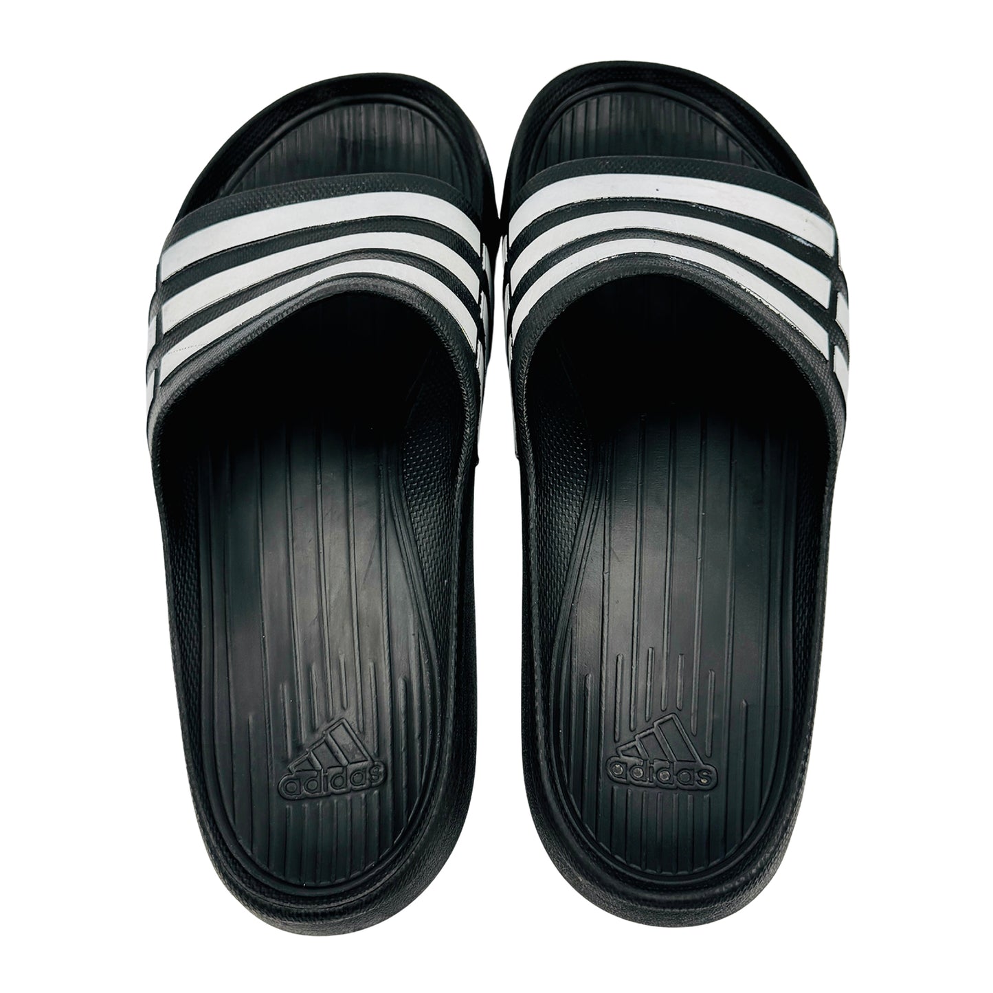 Adidas Men's Duramo Core Black Slides (Size 43)