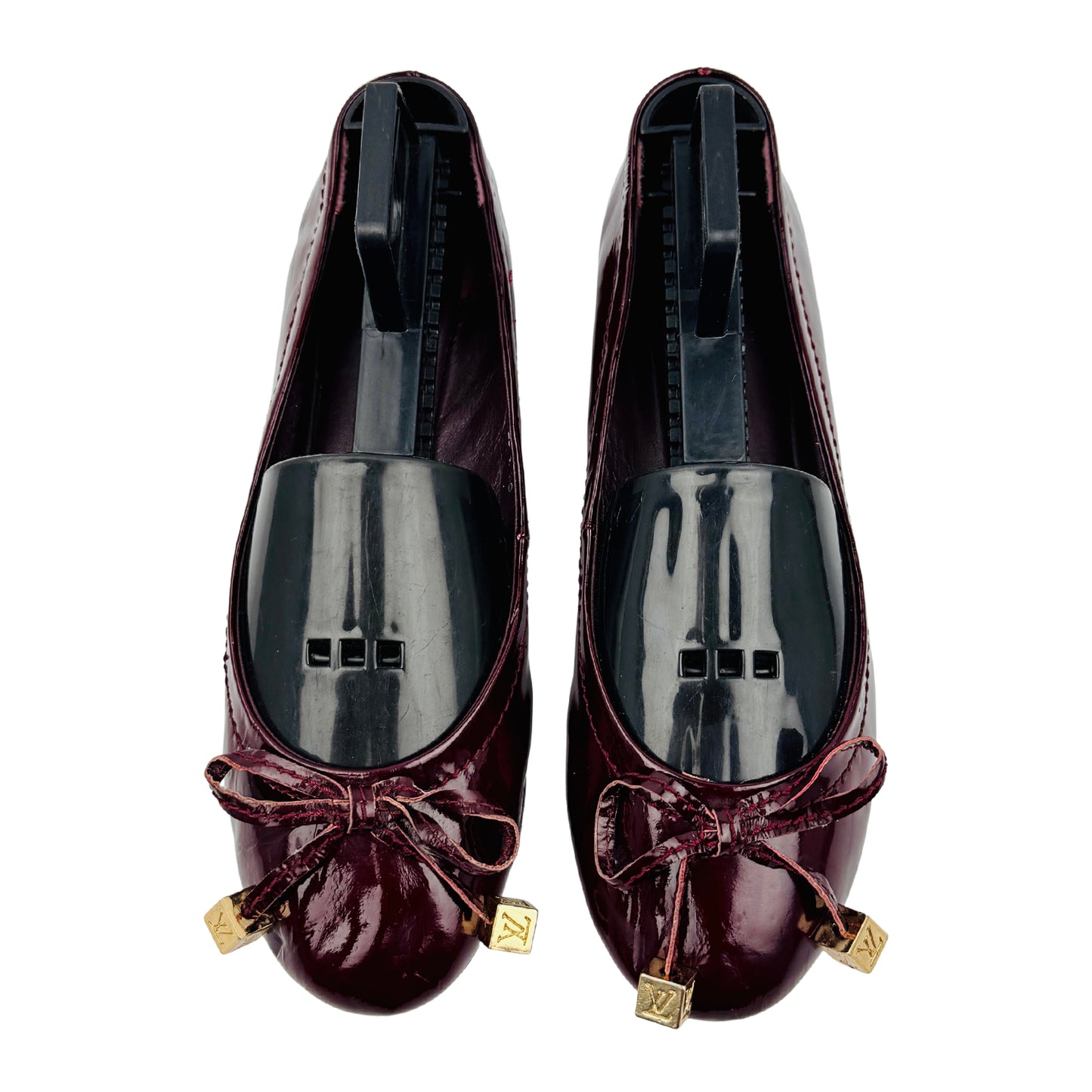 Louis Vuitton Debbie Burgundy Ballet Flats (Size 35)