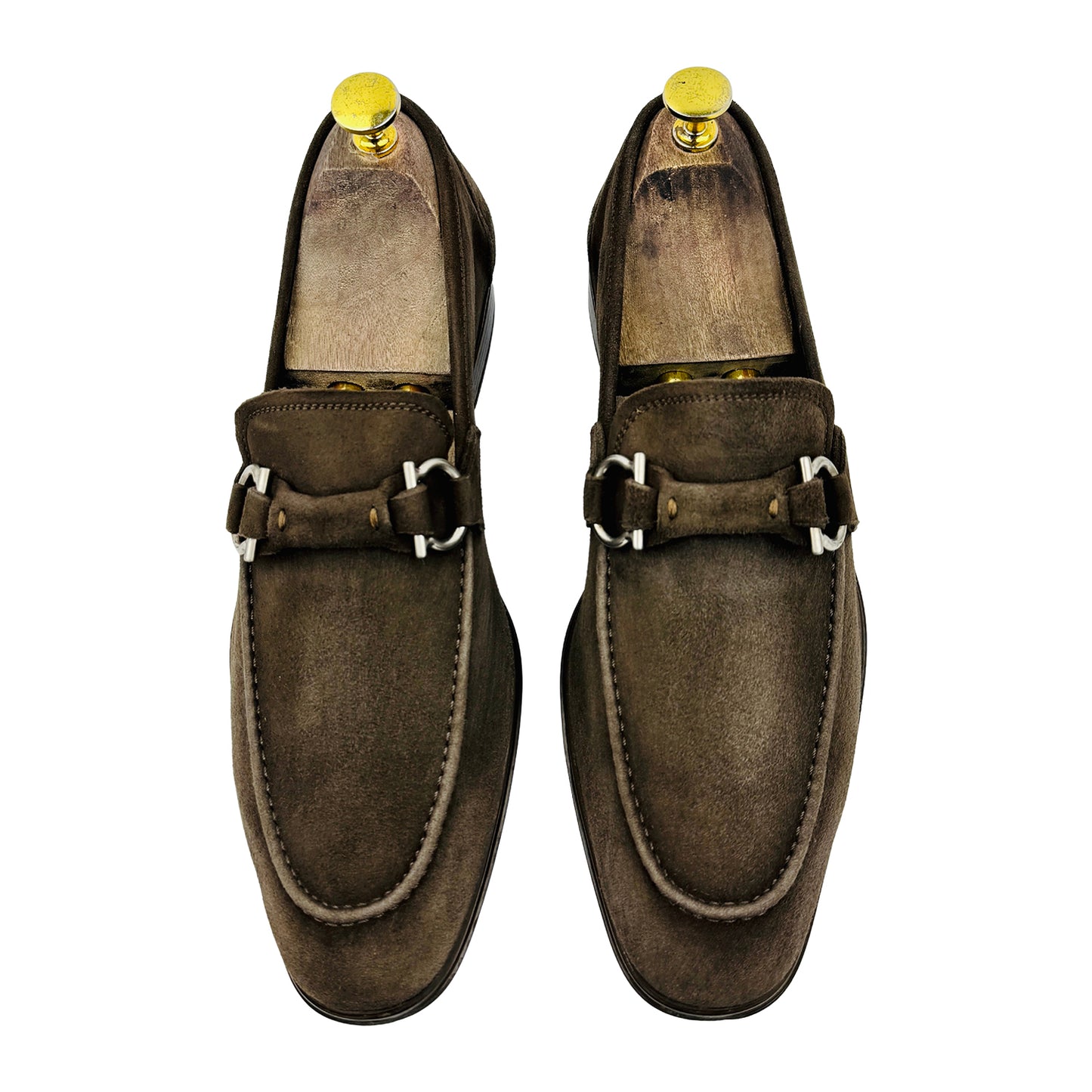 Salvatore Ferragamo Gancini Bit Brown Loafers (Size 42.5)