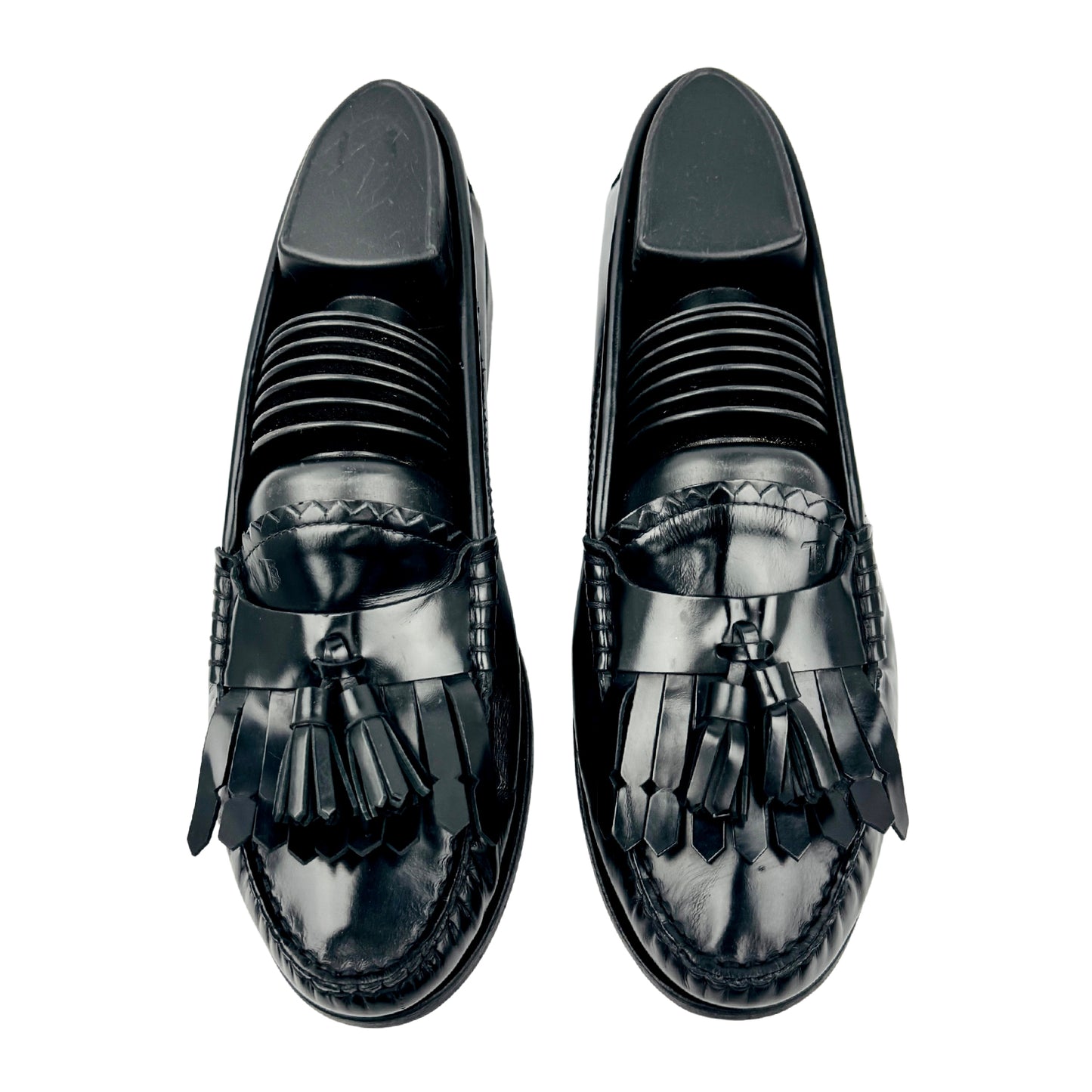 Tod's Black Leather Kiltie Tassel Loafers (Size 38.5)