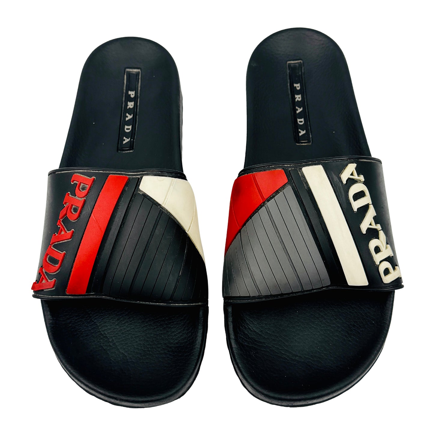 Prada Black Rubber Slides (Size 42/42.5) - 4X3204