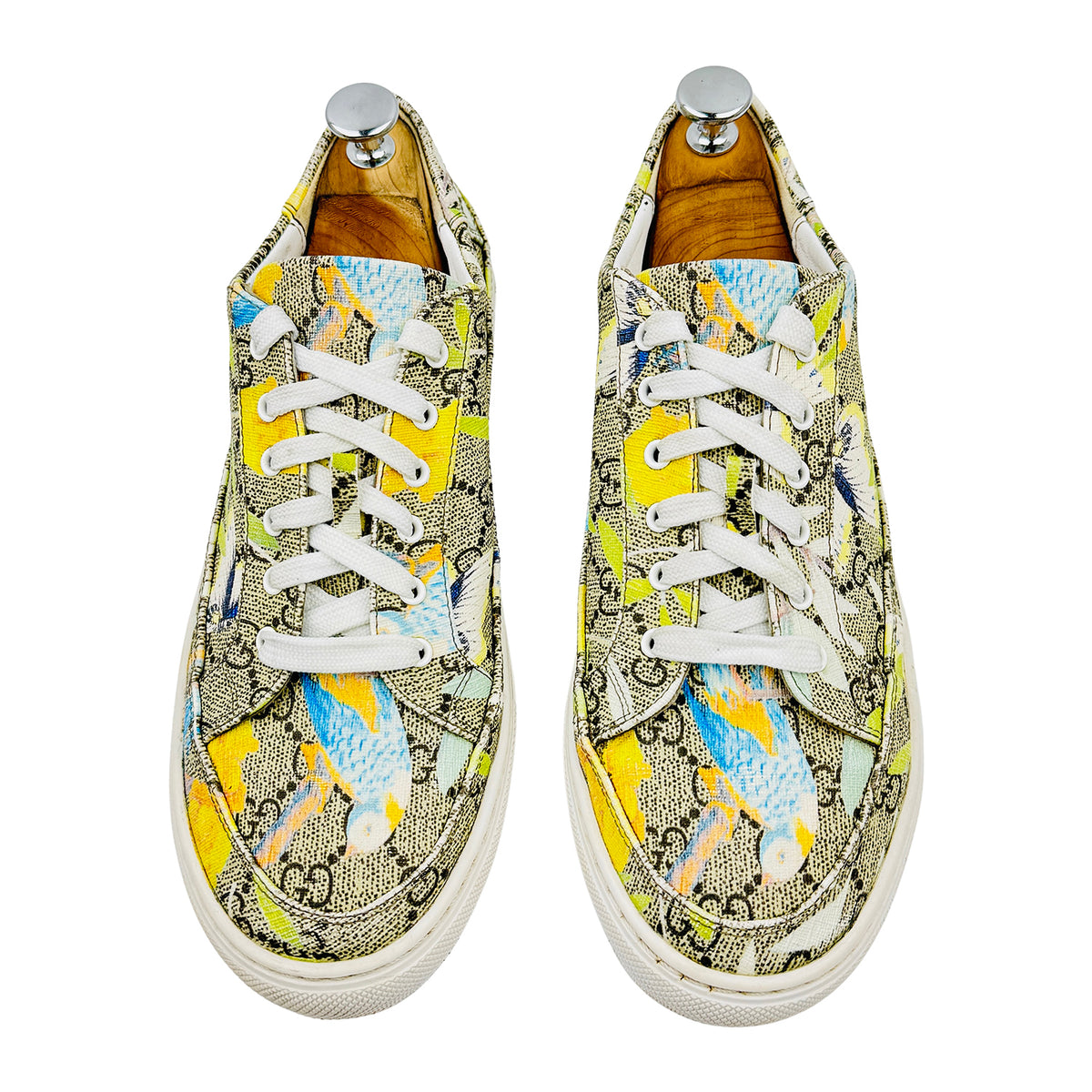 Gucci GG Supreme Blooms Print Low-Top Sneakers (Size 41)
