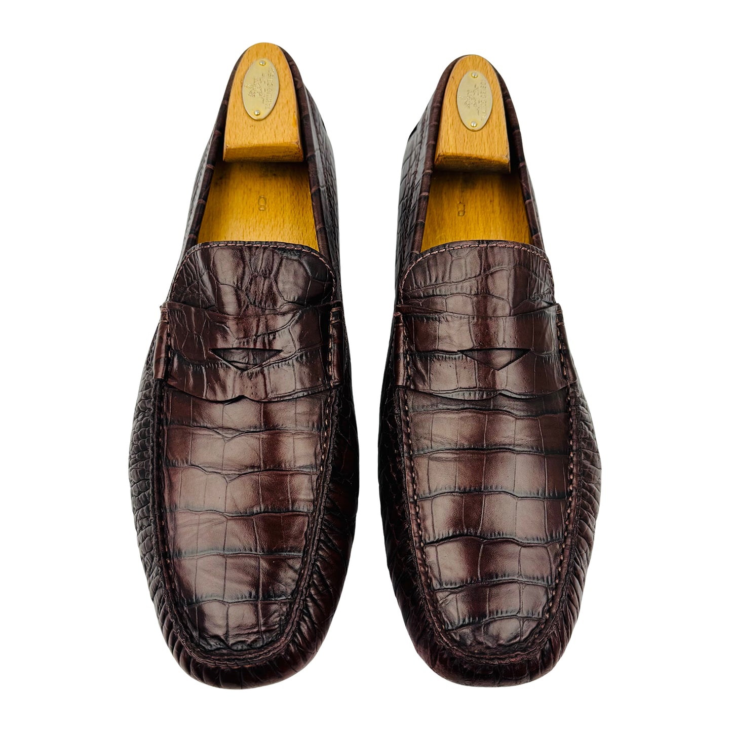 Santoni Men's Alligator Leather Loafers (Size 43.5)