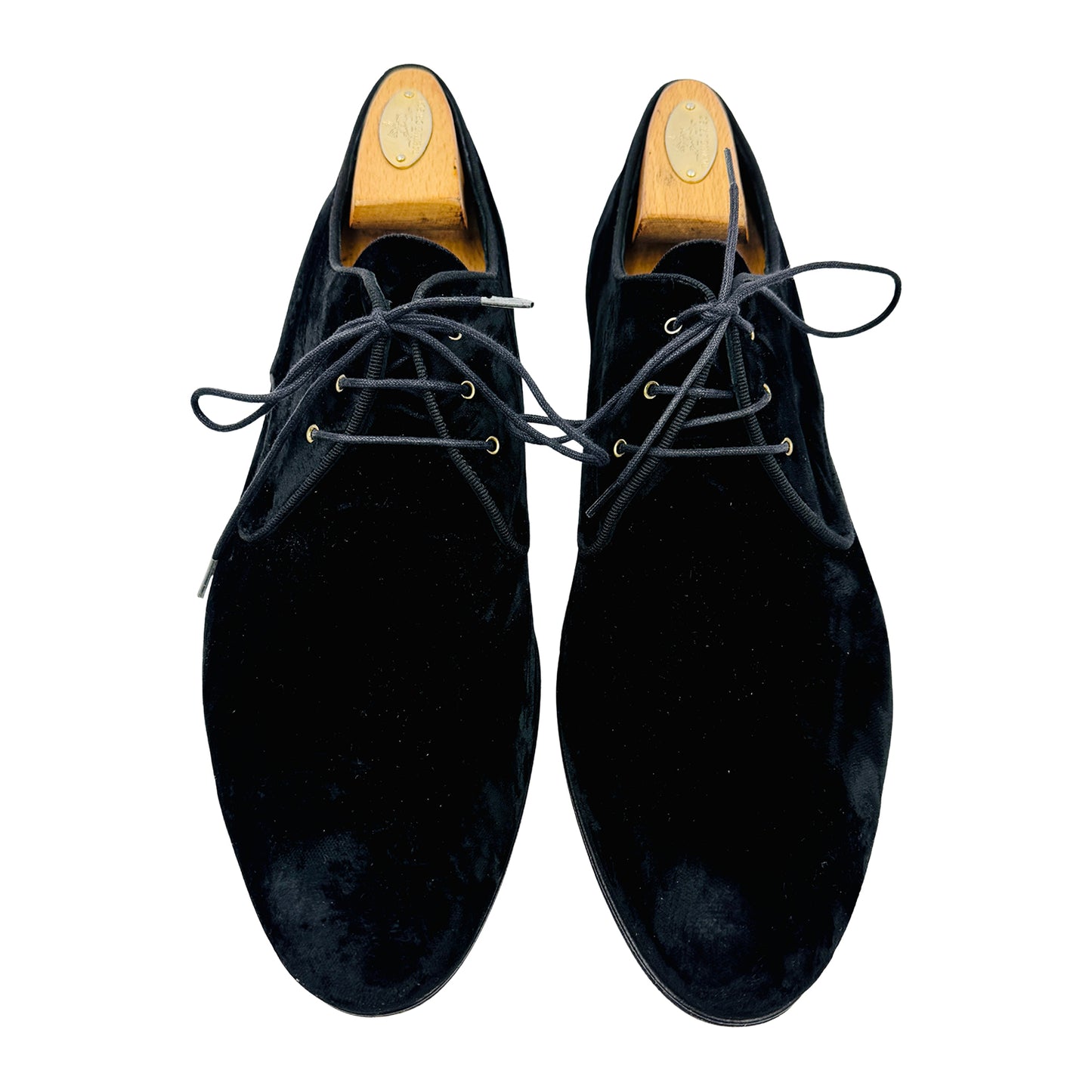 Dolce & Gabbana Black Velvet Derby Shoes (Size 43/43.5)