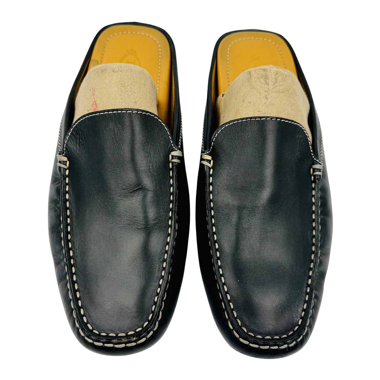 Tod's Men's Black Leather Mules (Size 42.5)