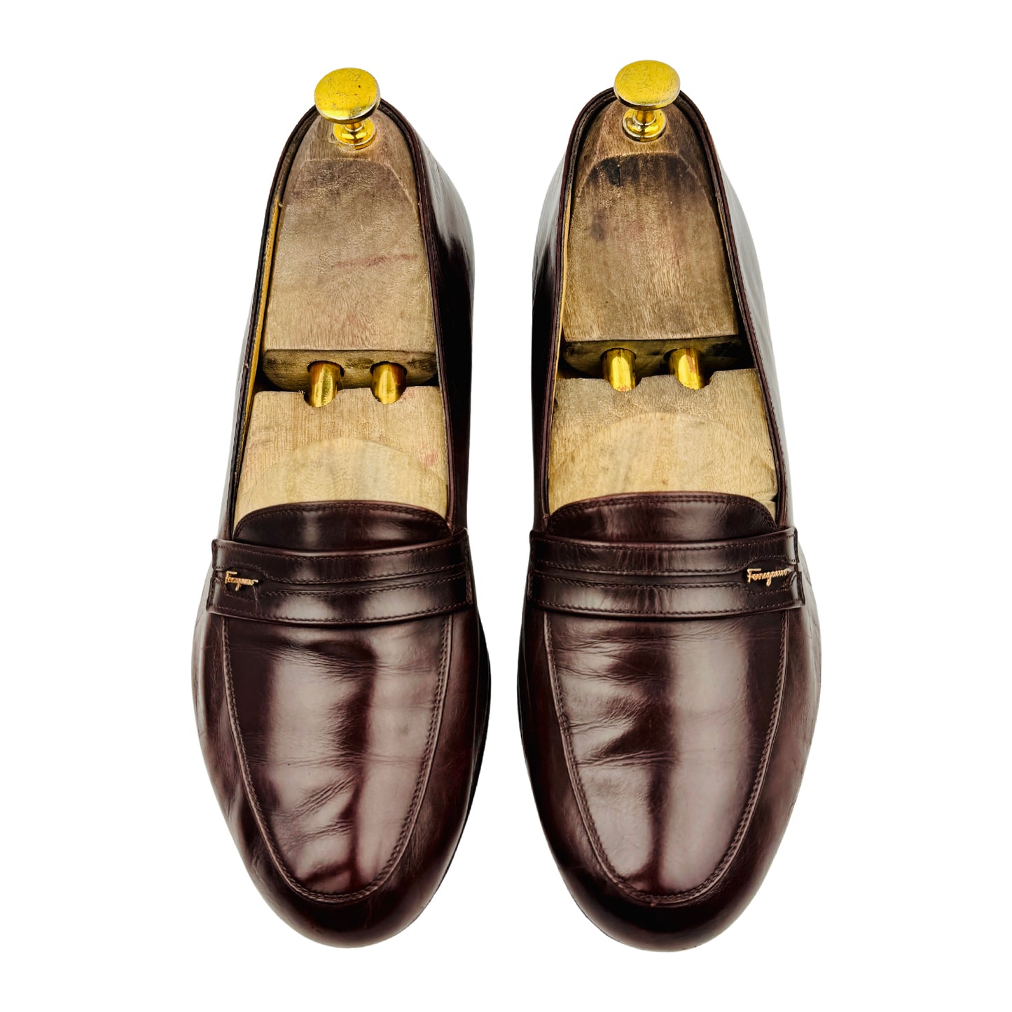 Salvatore Ferragamo Men's Brown Leather Loafers (Size 43)