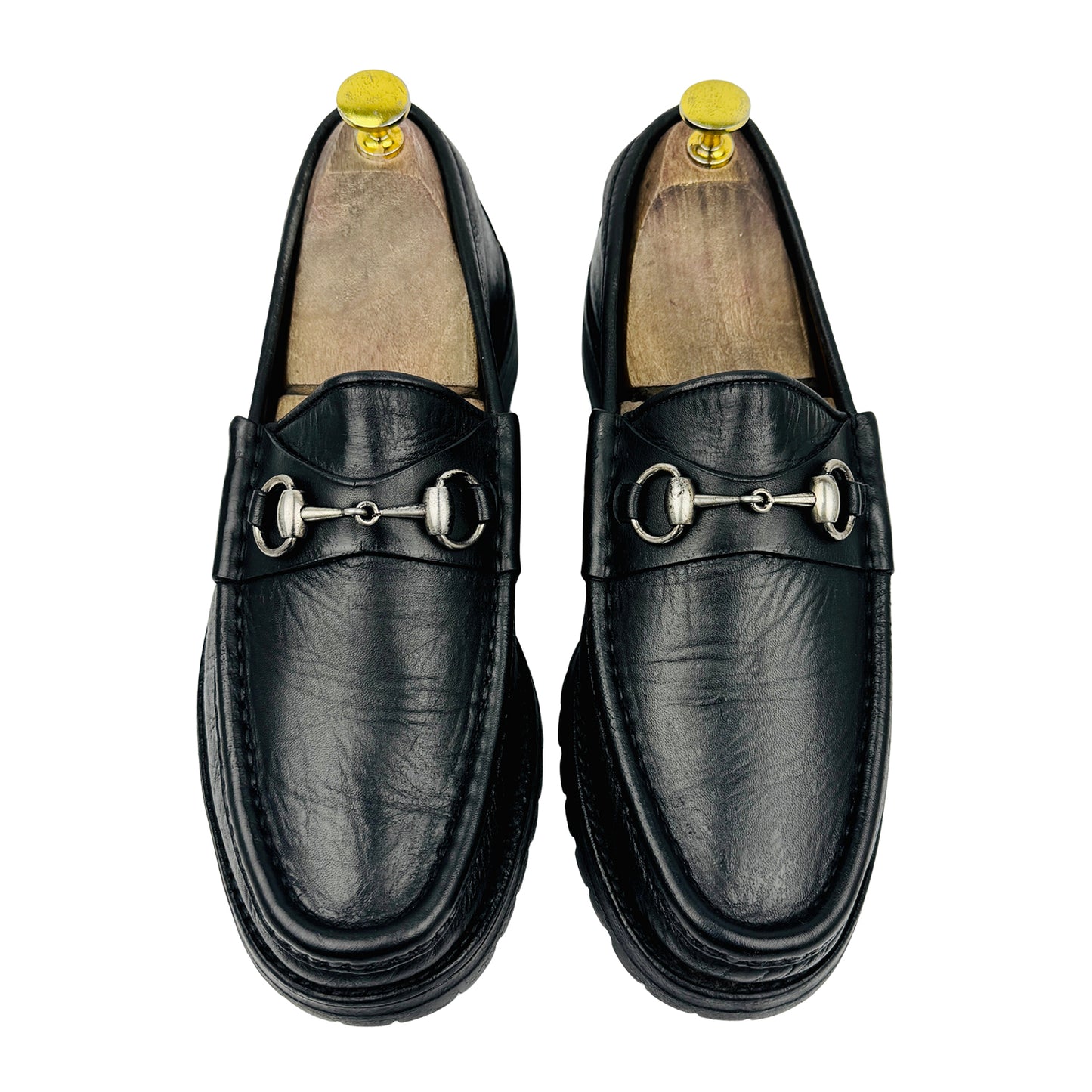 Gucci Black Lug Sole Loafers (Size 41/41.5) - 1116030