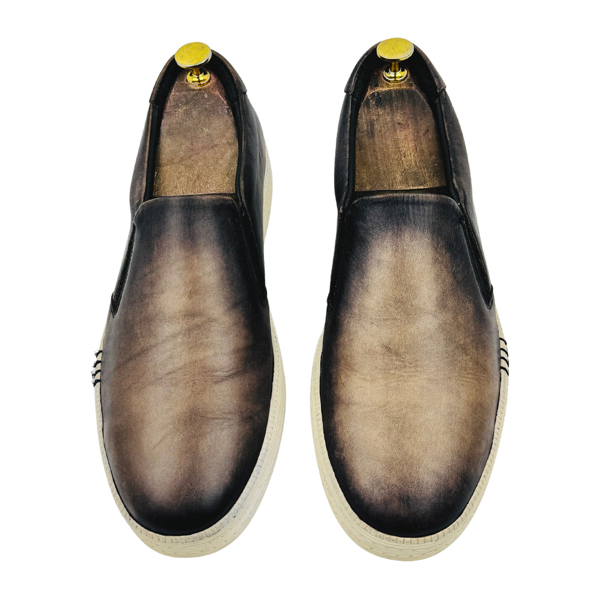 Berluti Men's Cacao Intenso Leather Shoes (Size 42.5)