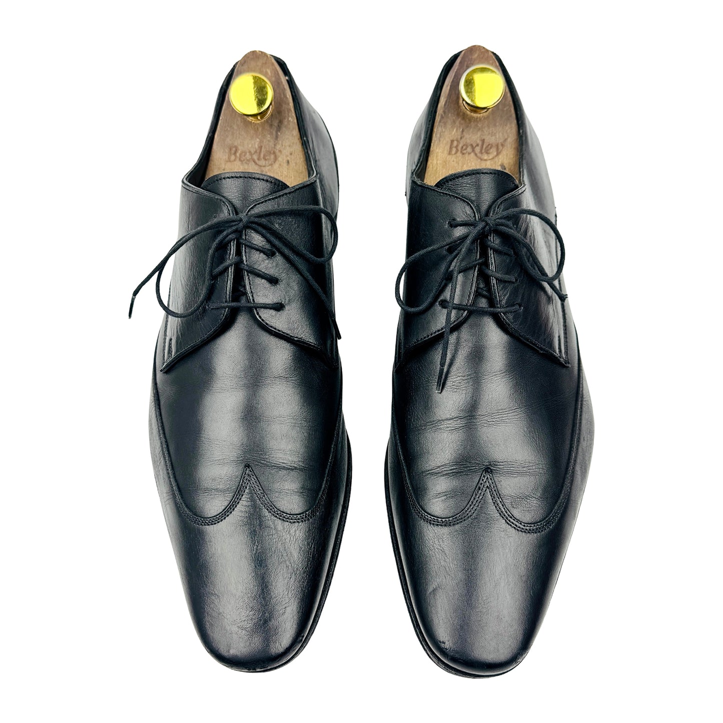 Versace Black Leather Lace-Up Oxfords (Size 43/43.5)