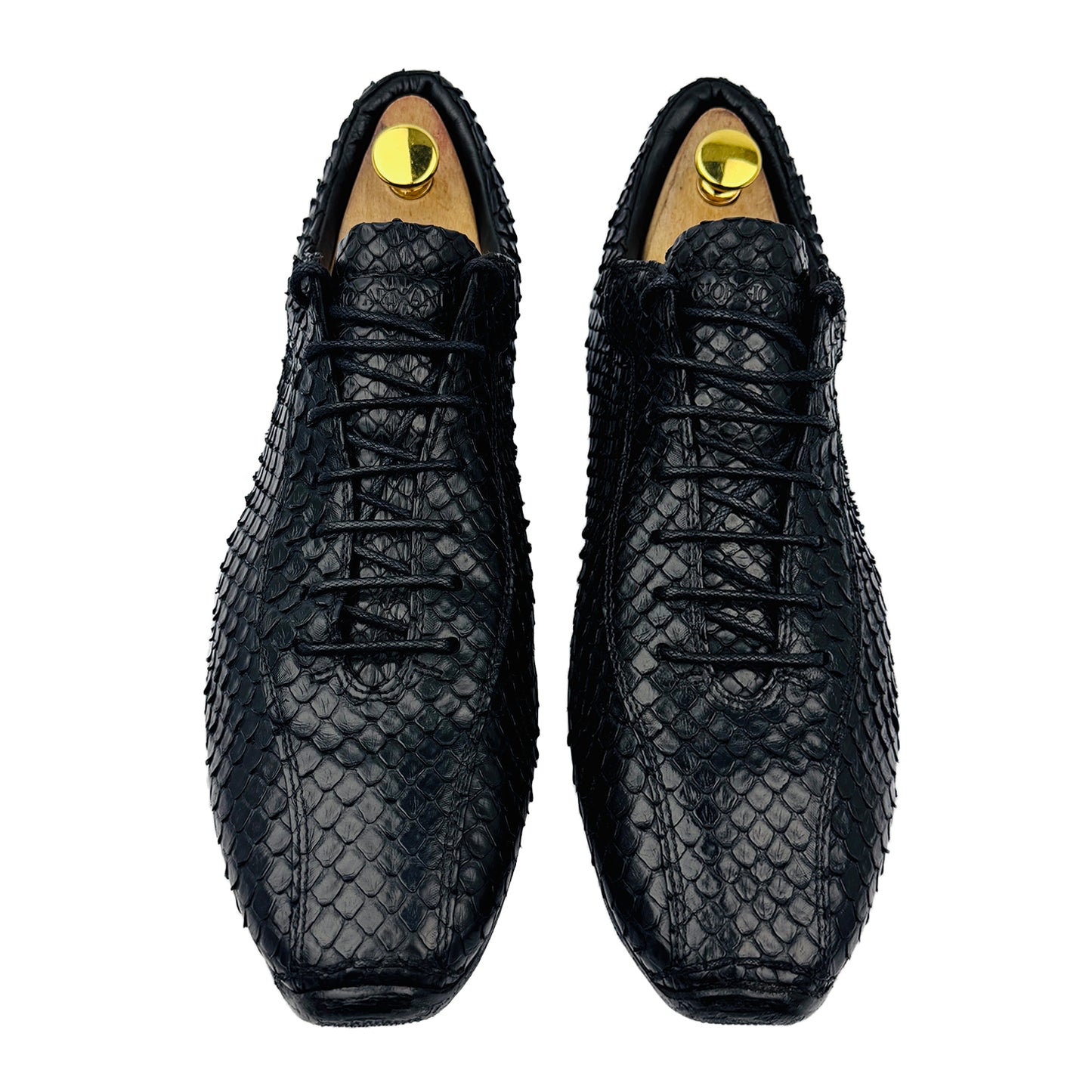 Giorgio Armani Men's Python Leather Black Sneakers (Size 44)