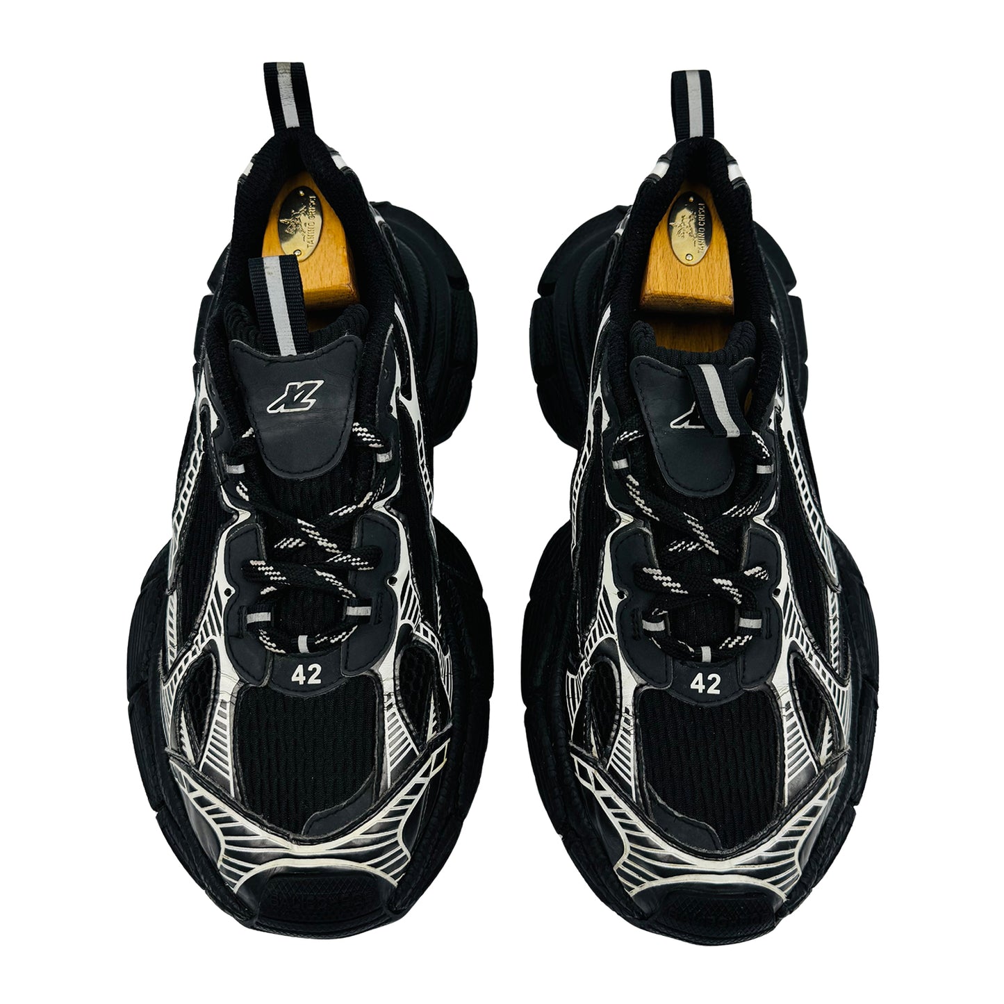 Balenciaga Men's 3XL 'Black Silver' Shoes (Size 42)