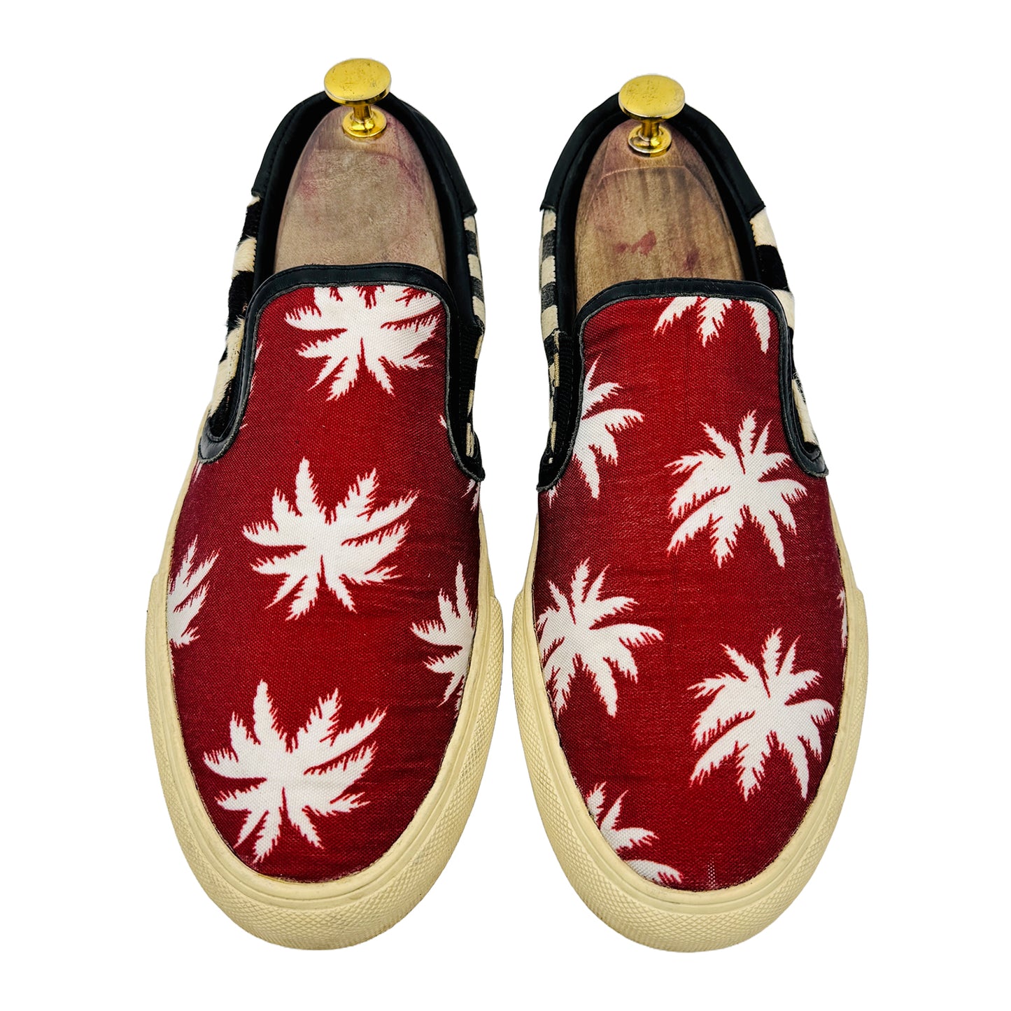 Amiri Palm Patchwork Multicolor Slipons (Size 41/41.5)