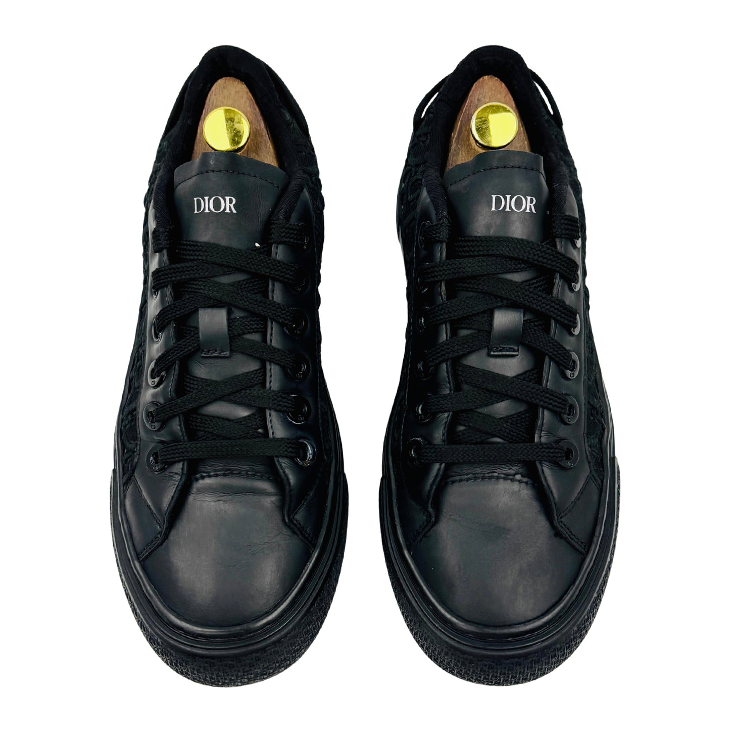 Dior B33 Black Raised Oblique Embroidery Sneakers (Size 42)