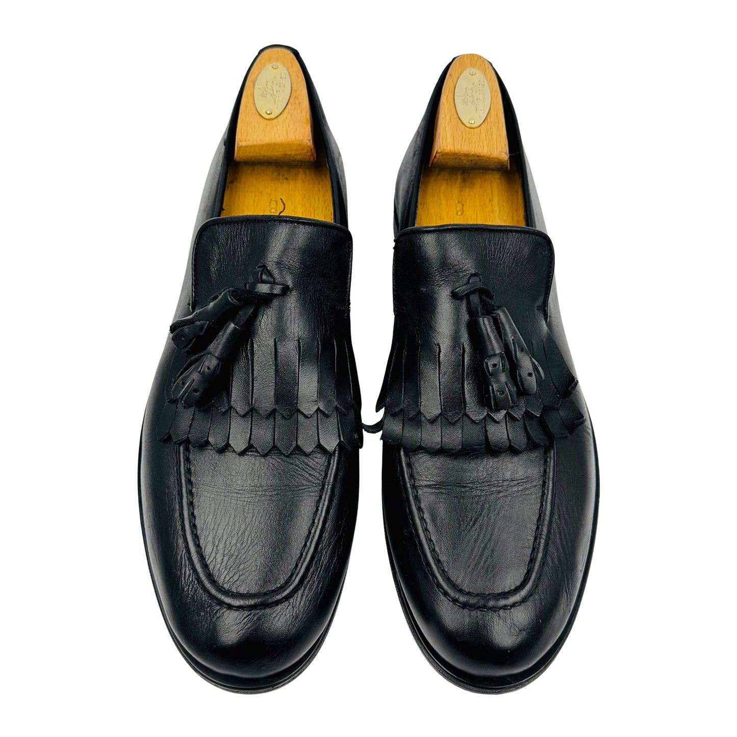 Silvio Massimo Men's Black Tassel Loafer (Size 42.5)