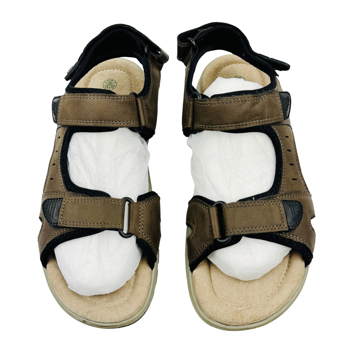 Footflexx Men's Brown Leather Sandals (Size 44)