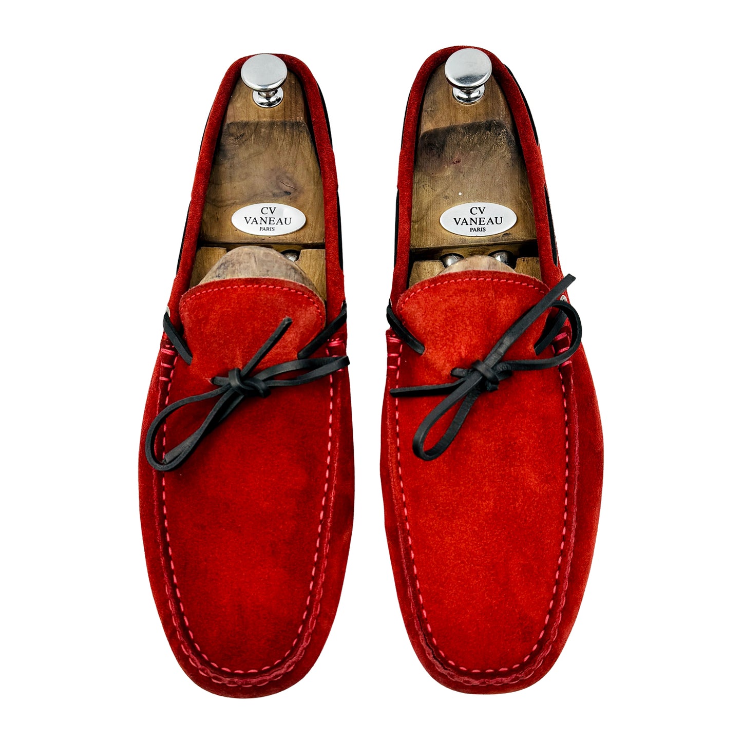 Tod's For Ferrari Red Suede Driving Loafers (Size 45)
