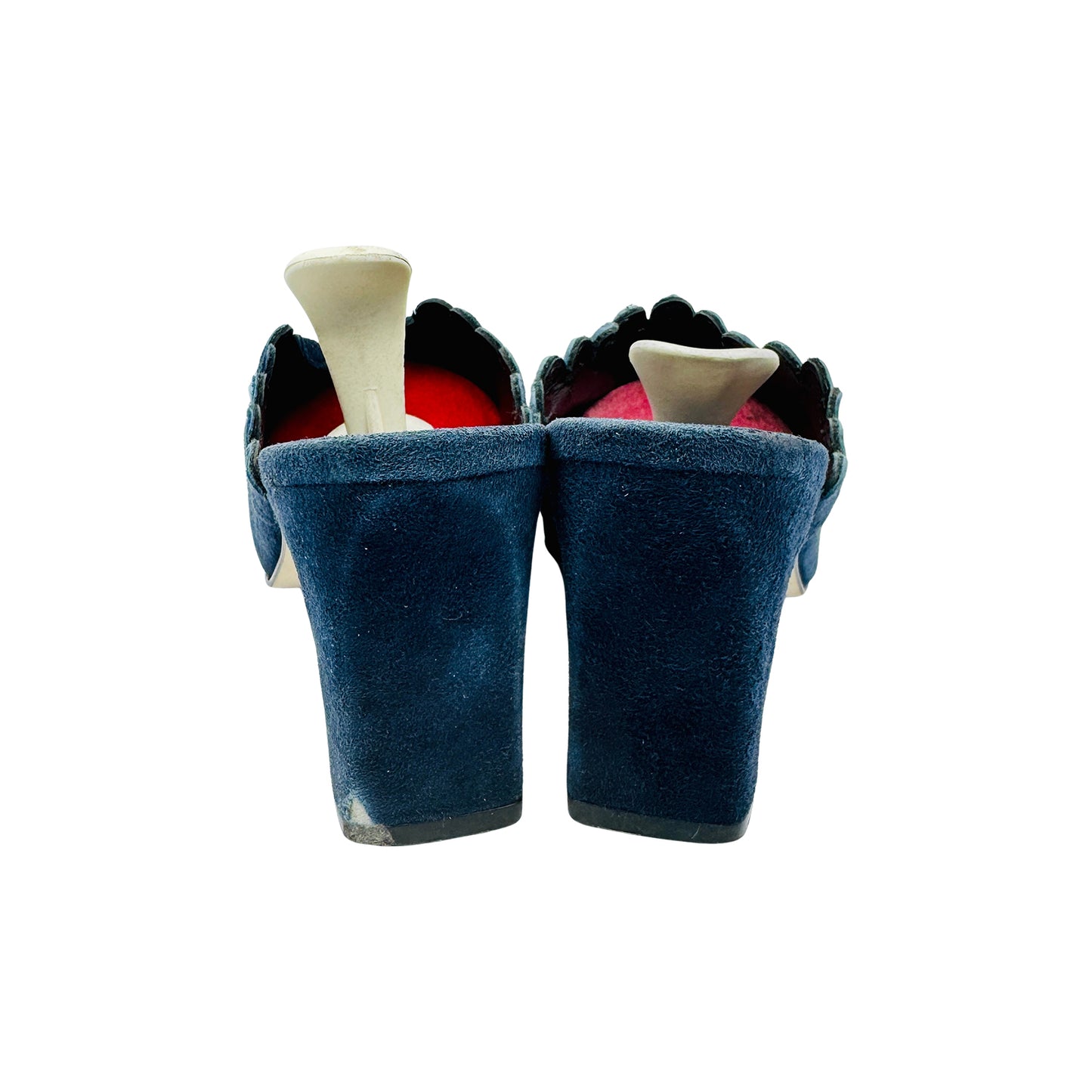 Balenciaga Women's Blue Suede Heels (Size 35.5)