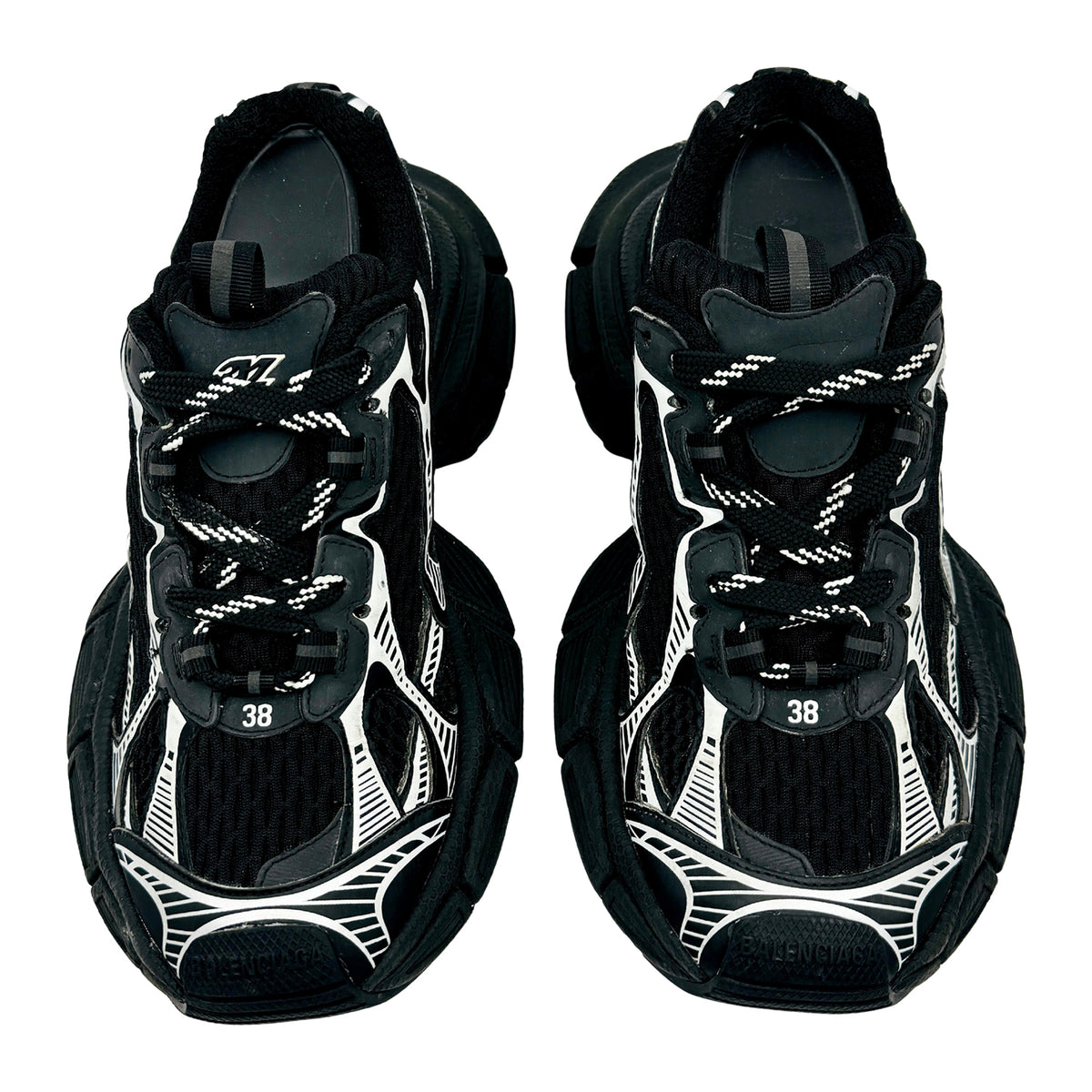 Balenciaga 3XL 'Black Silver White' Shoes (Size 38)