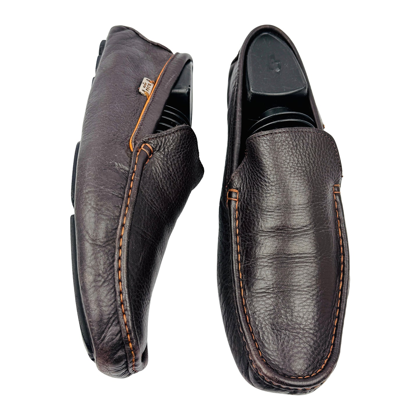 Hugo Boss Men's Brown Leather Driving Loafers (Size 41.5/42)