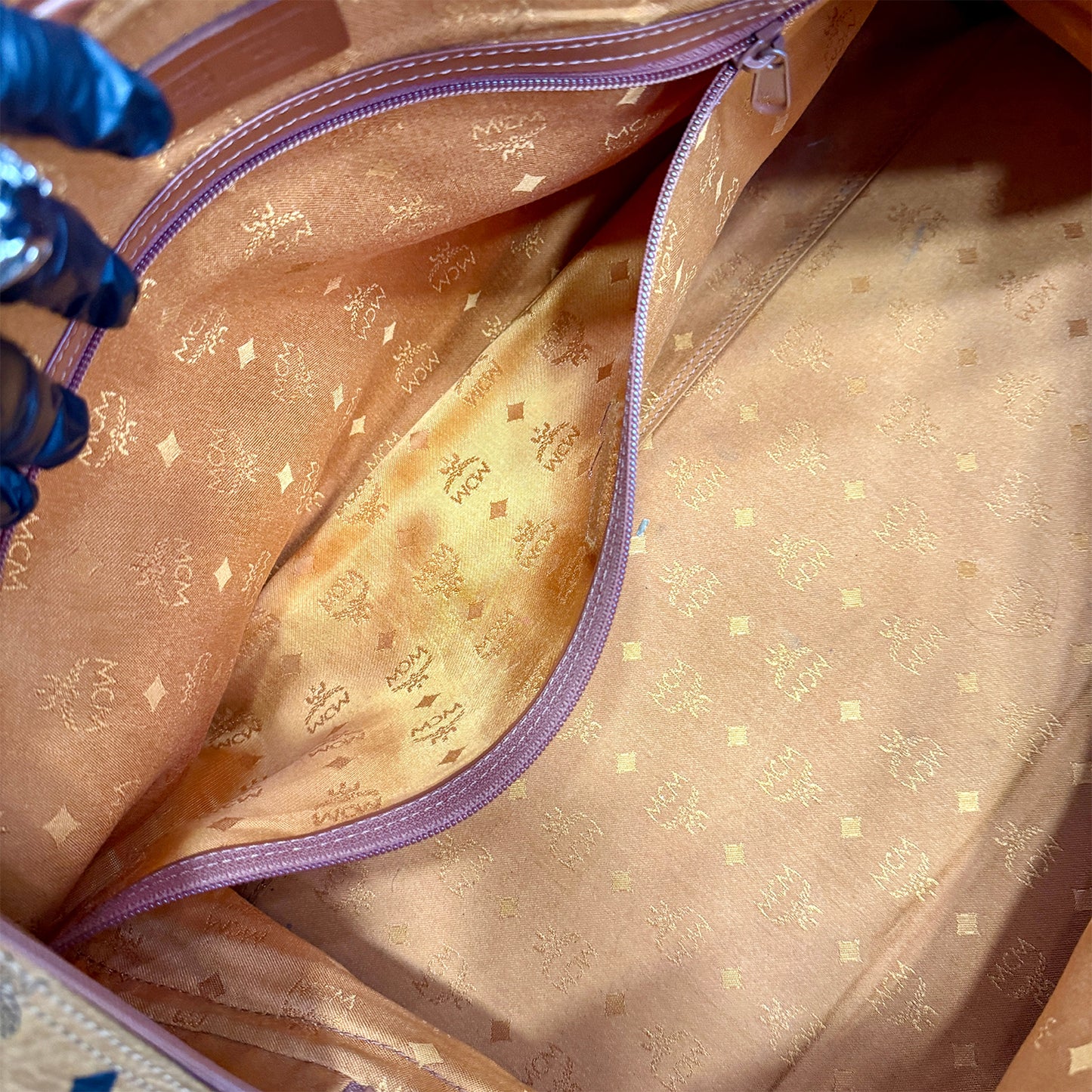 MCM Visetos 'Tan Brown' Duffel Bag