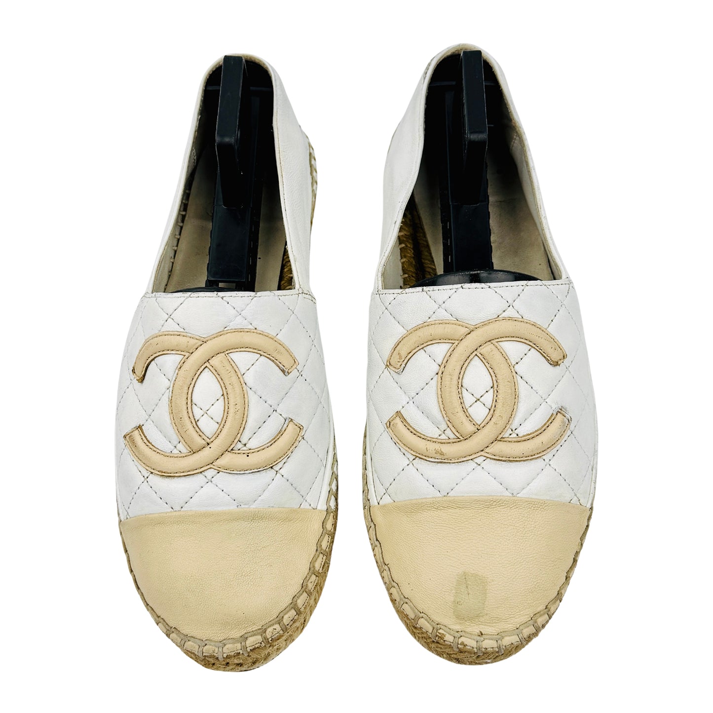 Chanel Women's White Espadrilles (Size 37)