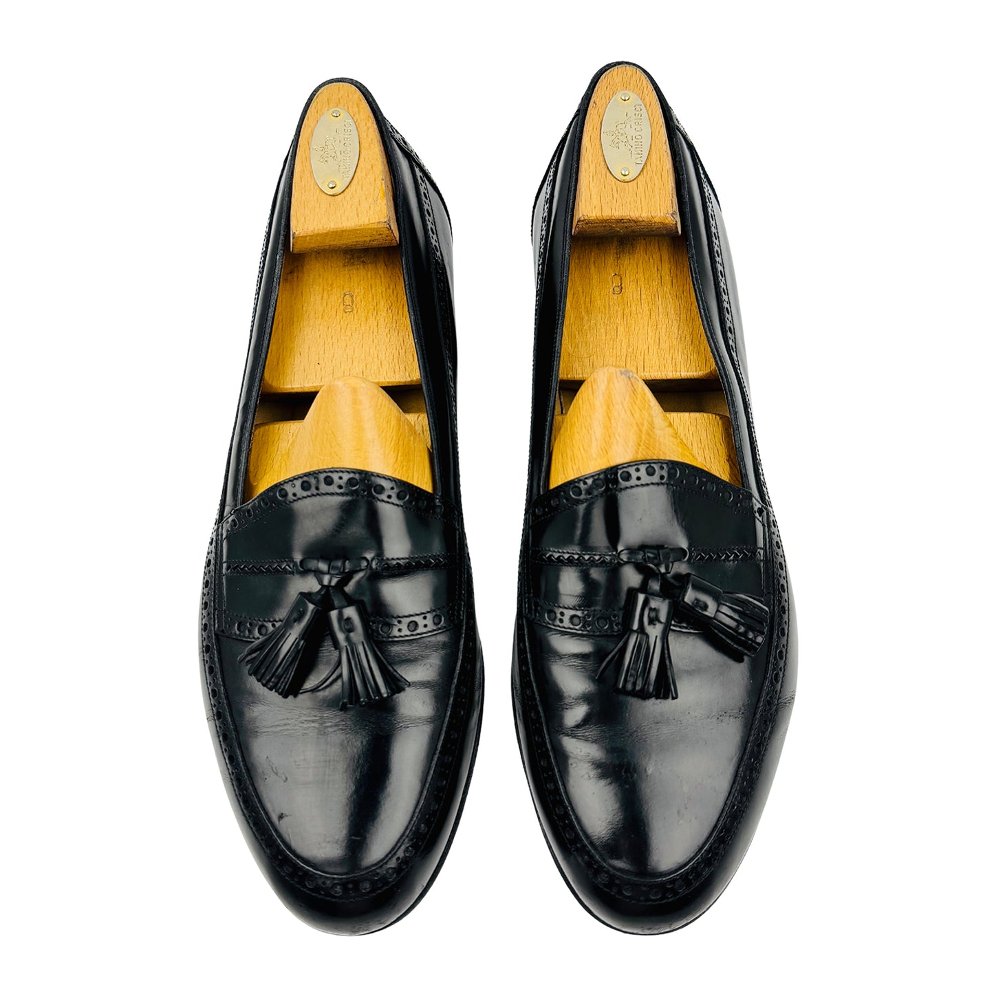 Bally Men's Black Leather Tassel Loafers (Size 43)