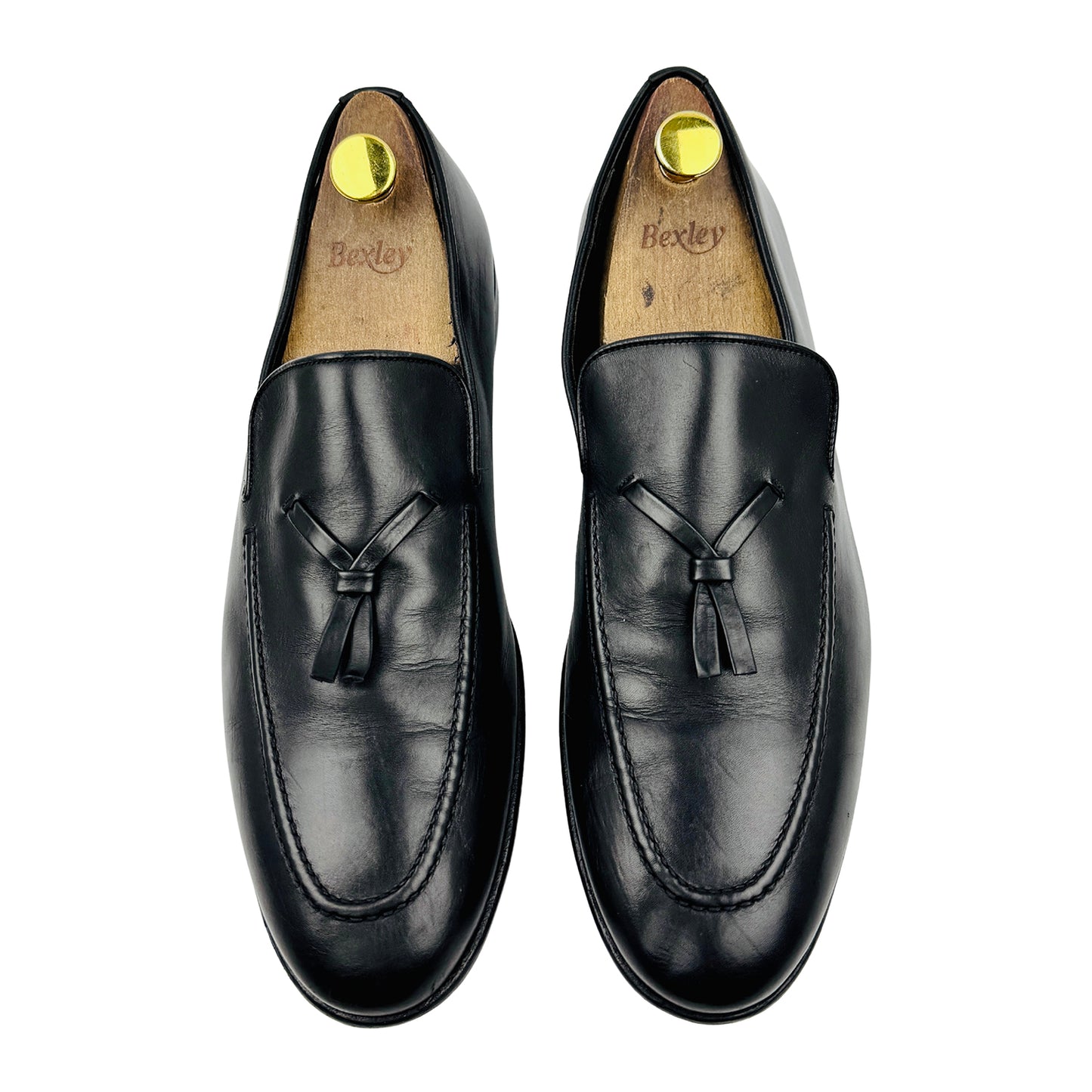 Gucci Men's Black Leather Loafers (Size 44)