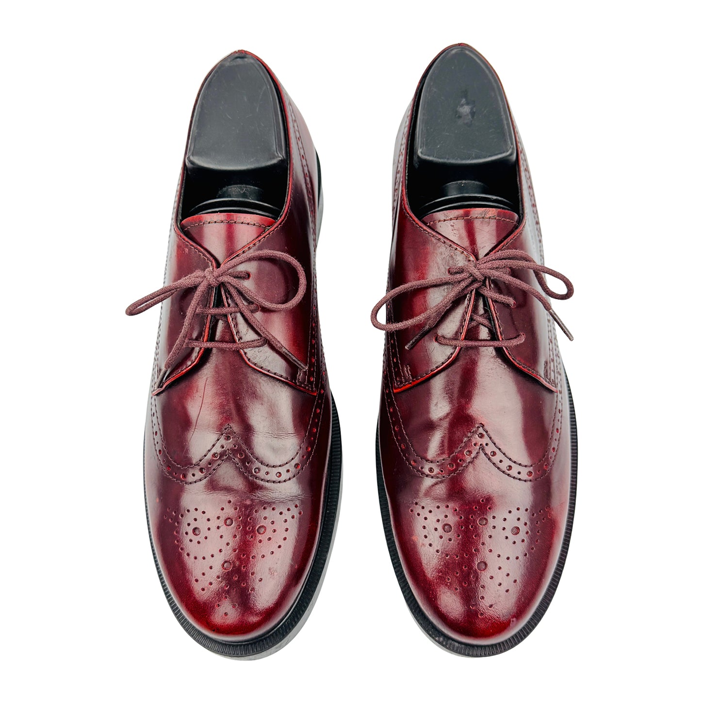 Tod’s Burgundy Patent Leather Derby Shoes (Size 39.5)