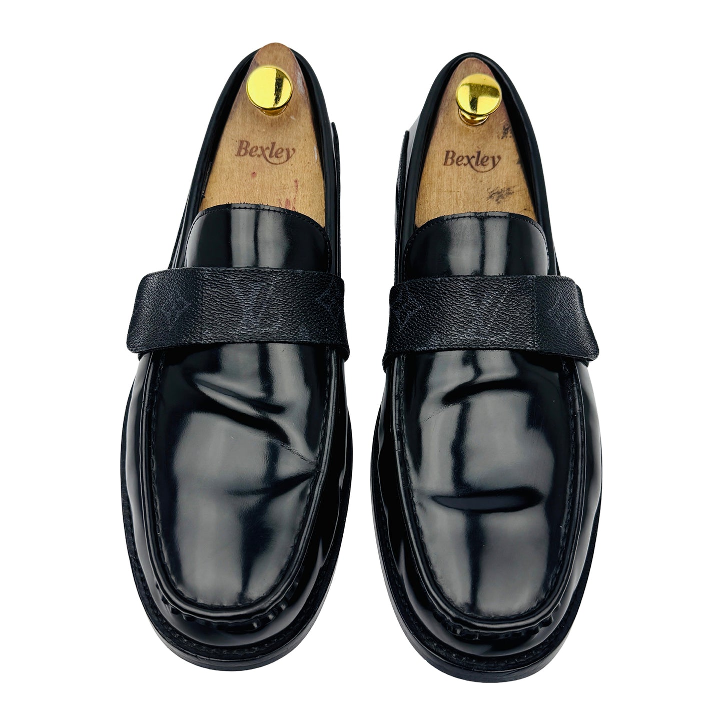 Louis Vuitton Major Monogram Eclipse Black Loafers (Size 43/43.5)