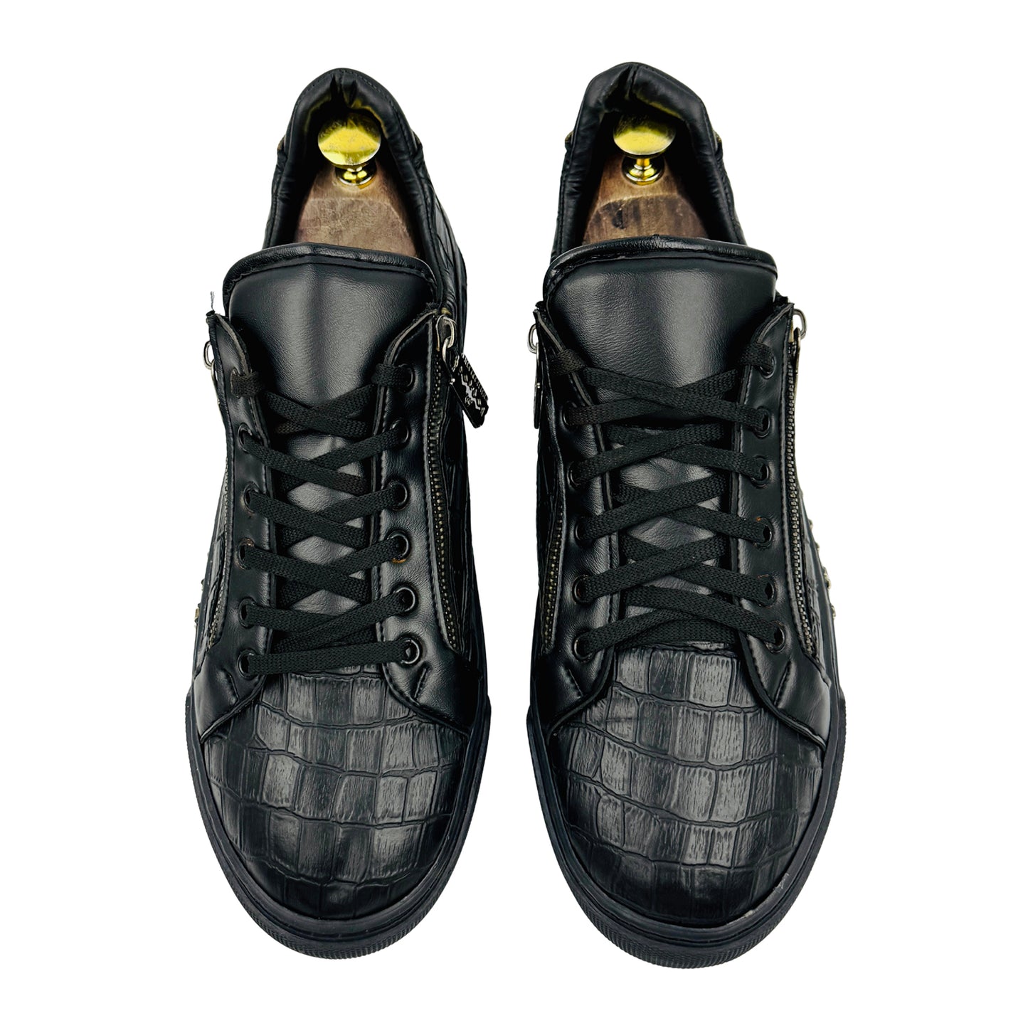 Philipp Plein Razor Zip Croc Embossed Sneakers (Size 42.5)
