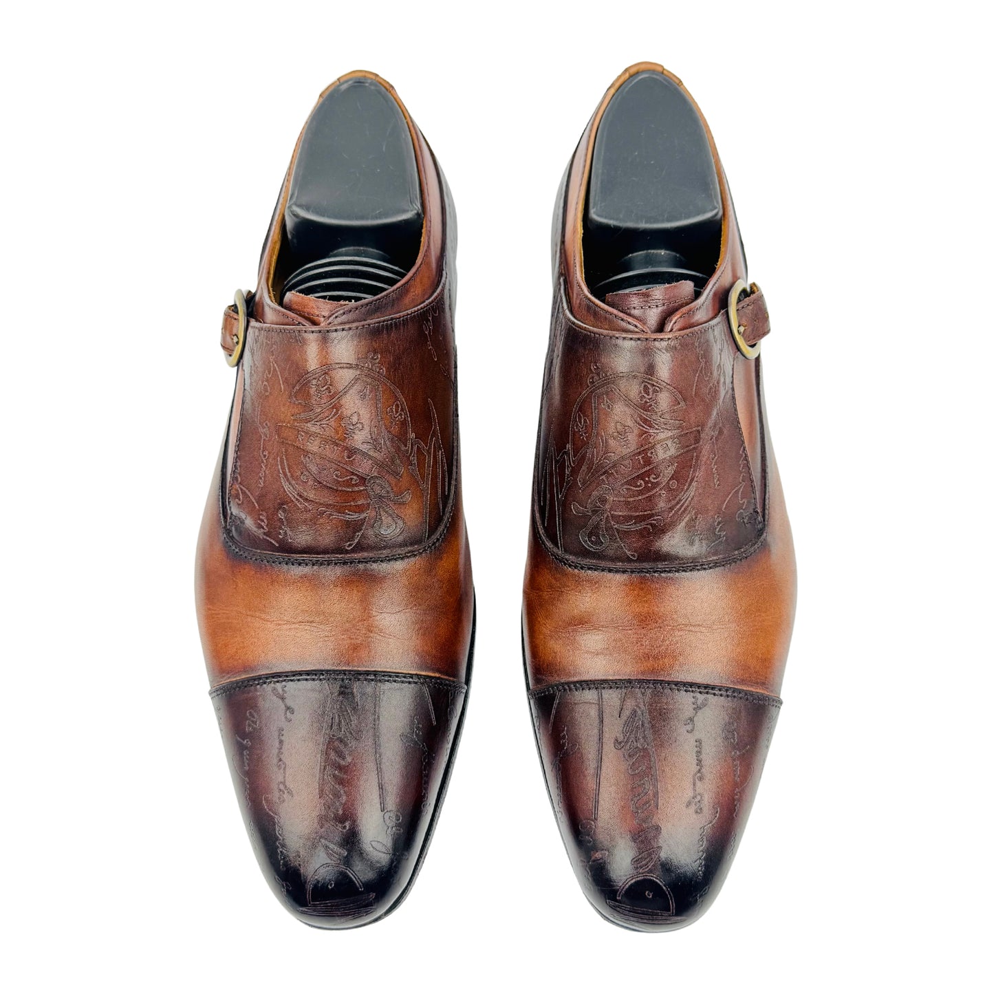 Berluti Scritto 'Brown Patina' Monk Strap Shoes (Size 41)