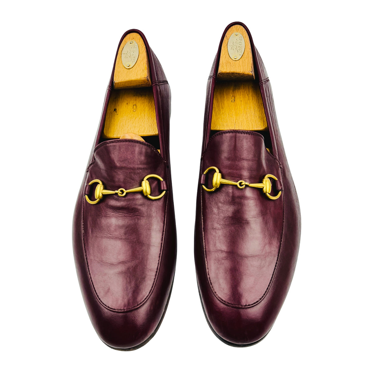 Gucci Men's Leather 'Rosso Ancora Red' Horsebit Loafers (Size 44/44.5)
