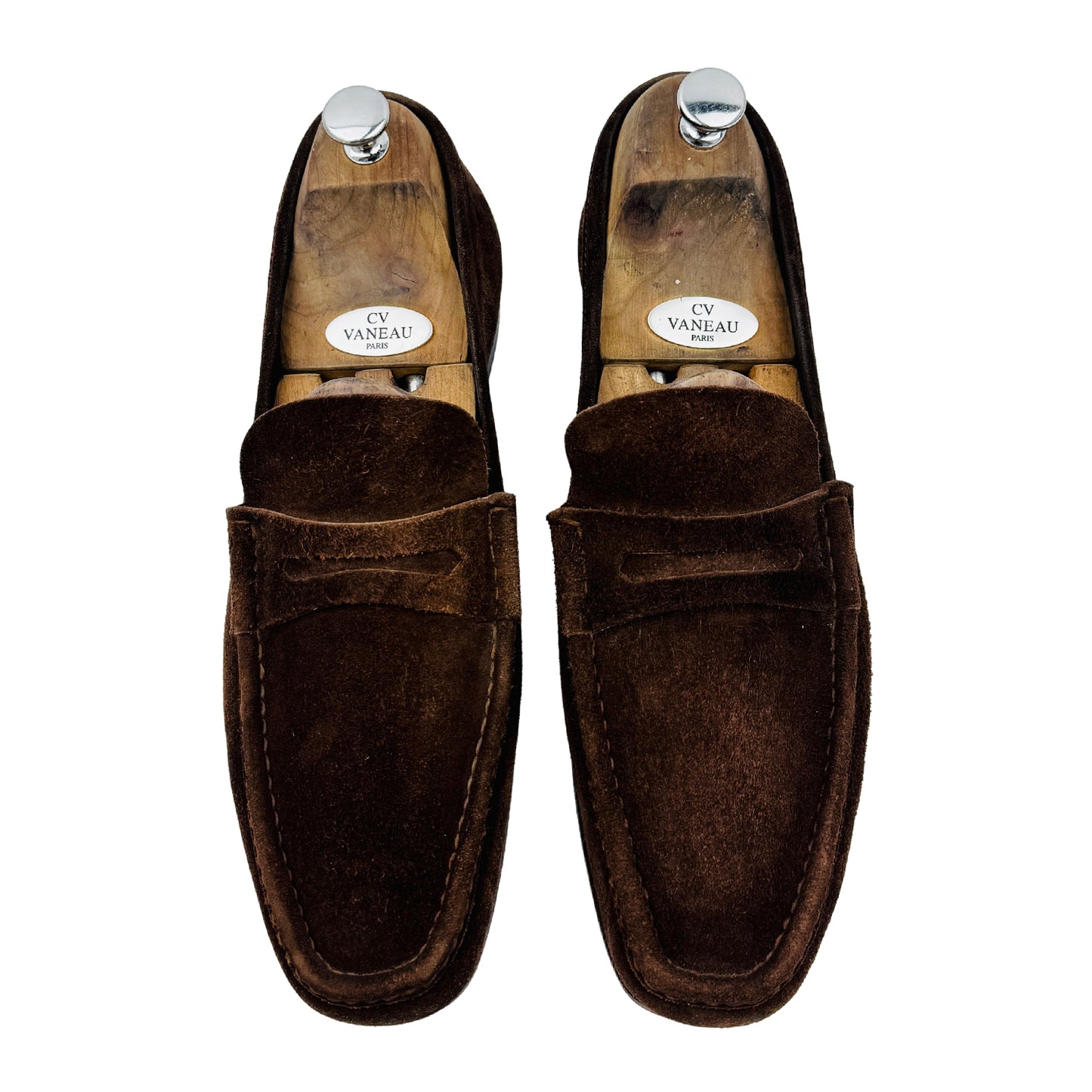 Prada Men's Brown Suede Penny Loafers (Size 44.5)