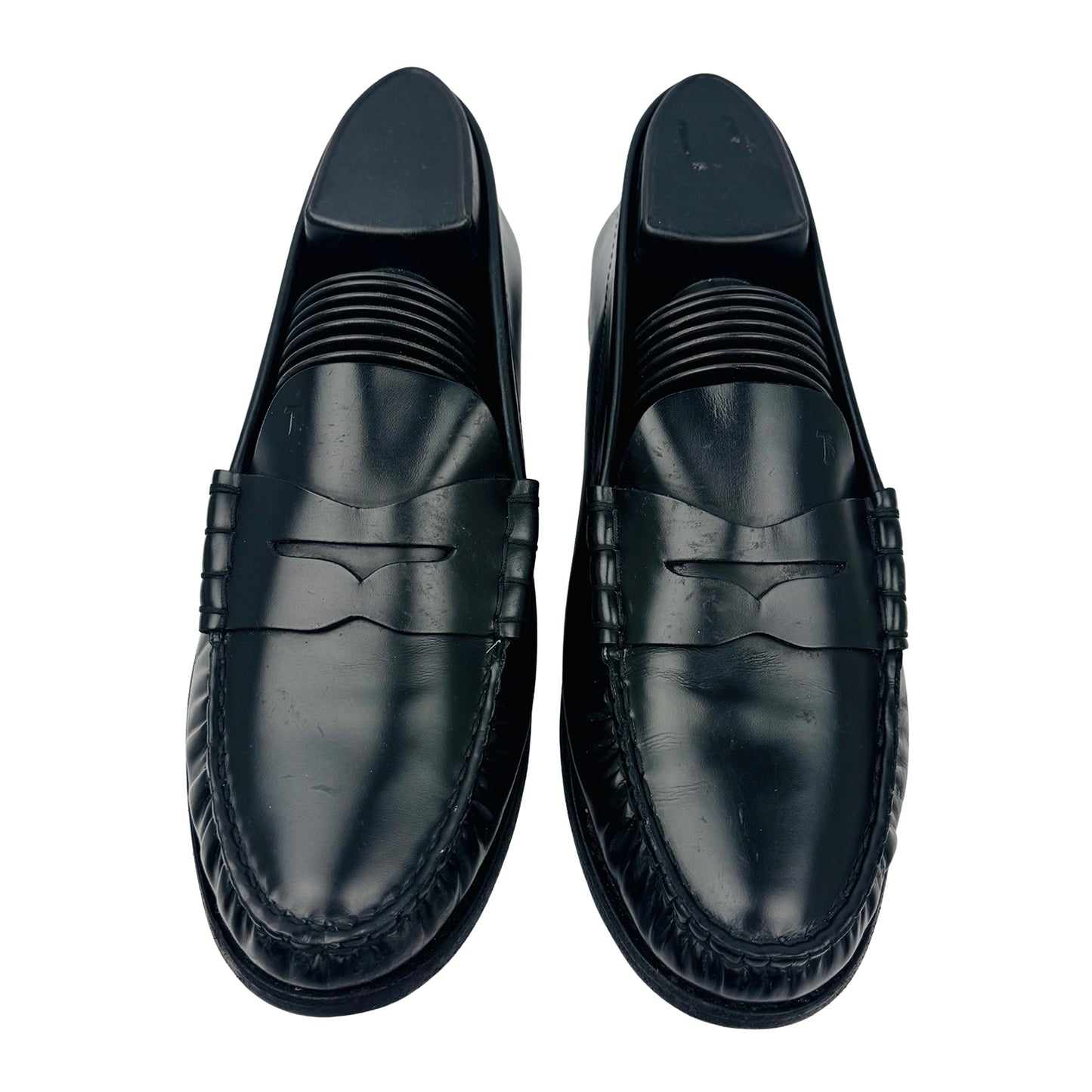 Tod's Women's Black Leather Penny Loafers (Size 38/38.5)