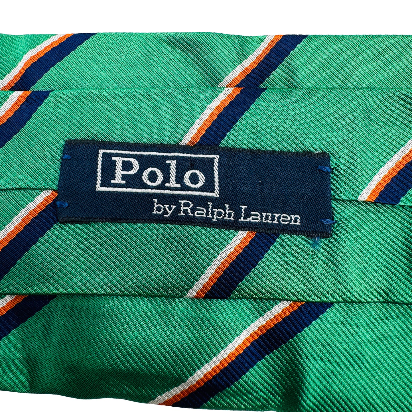 Ralph Lauren Polo Green 'Diagonal Stripes' Tie (Size Regular)