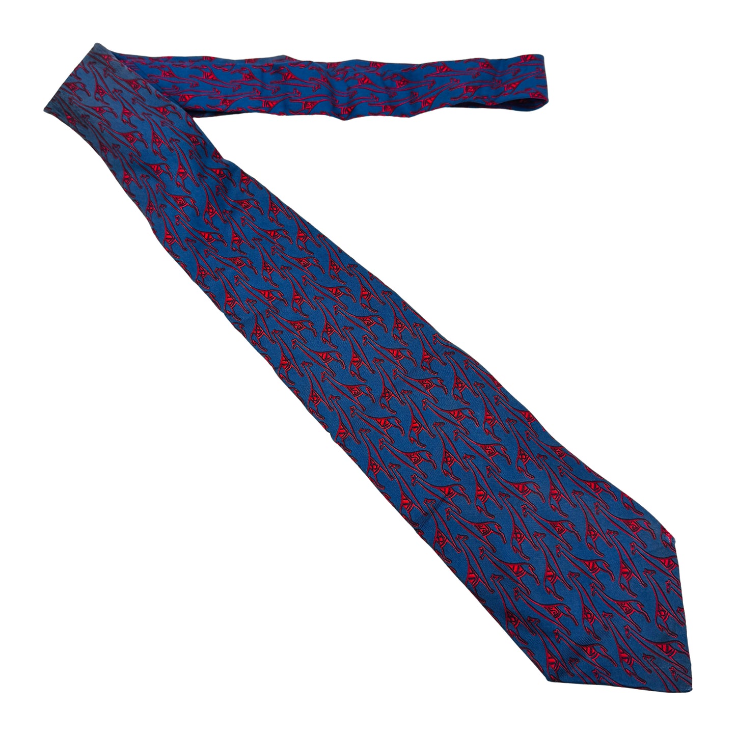Salvatore Ferragamo Blue 'Animal Motifs' Tie (Size Regular)