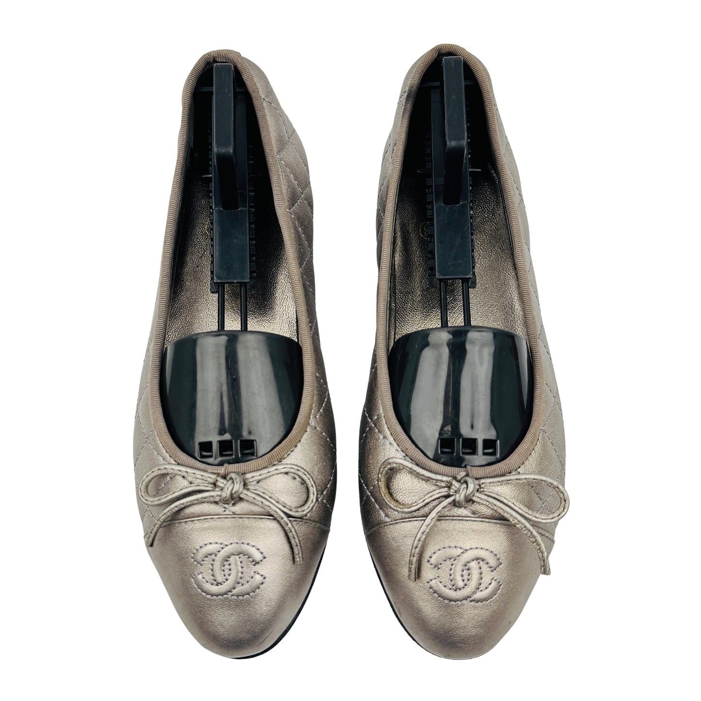 Chanel Quilted Ballet Flats (Size 37) - G028199