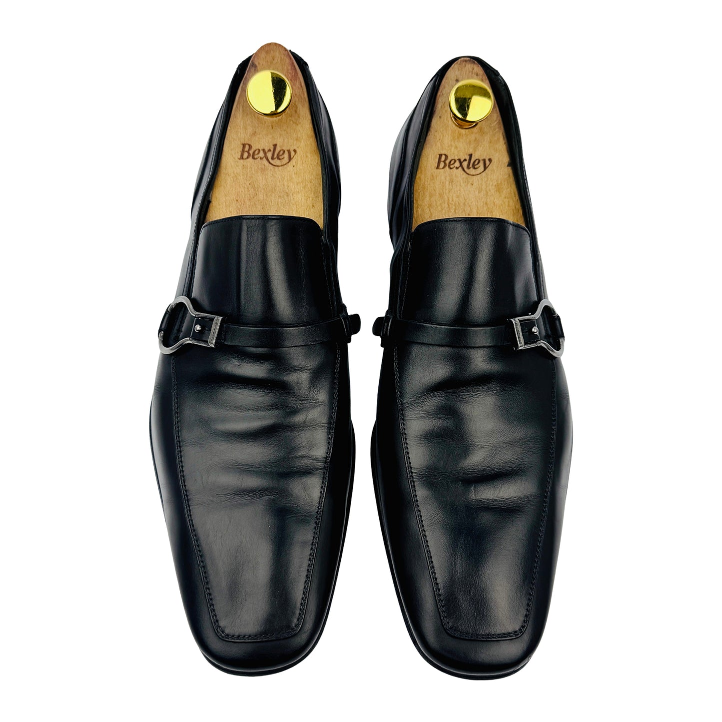 Moreschi Men's Black Leather Loafers (Size 43/43.5)