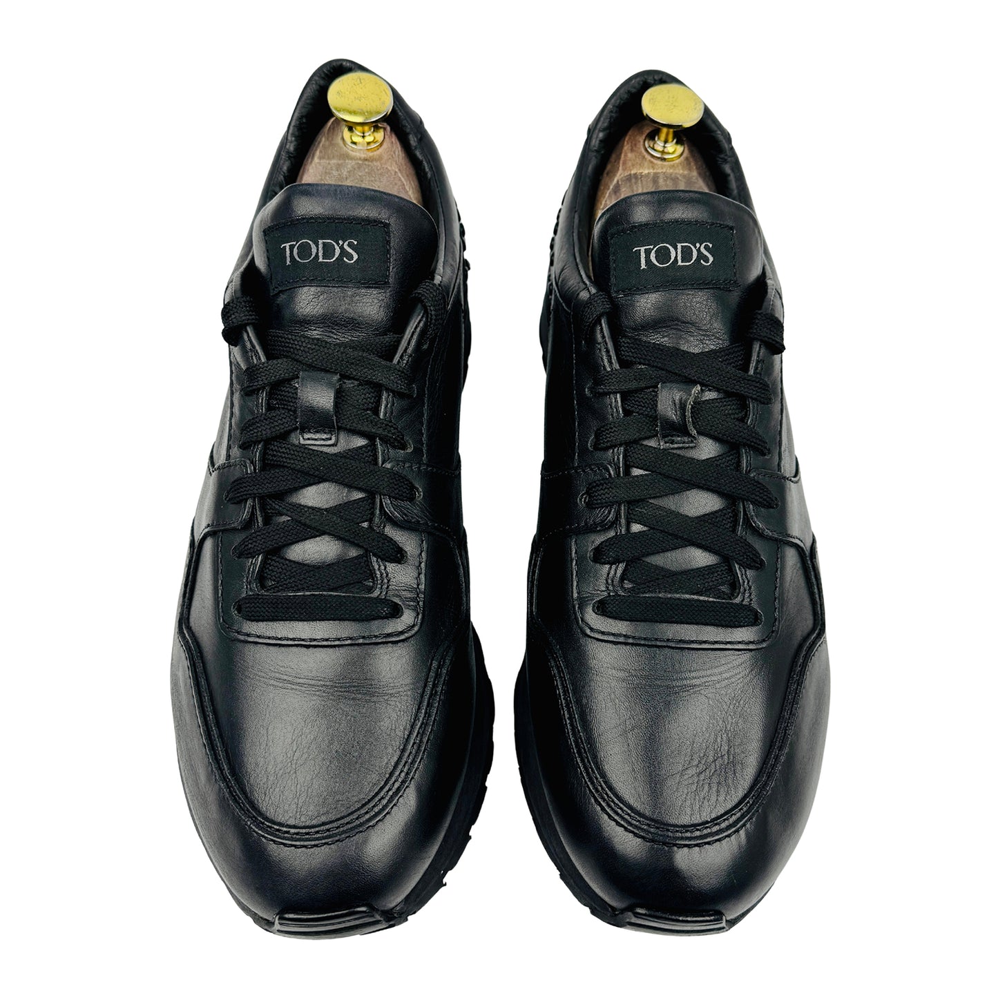 Tod's Men's Black Leather Sneakers (Size 42.5)