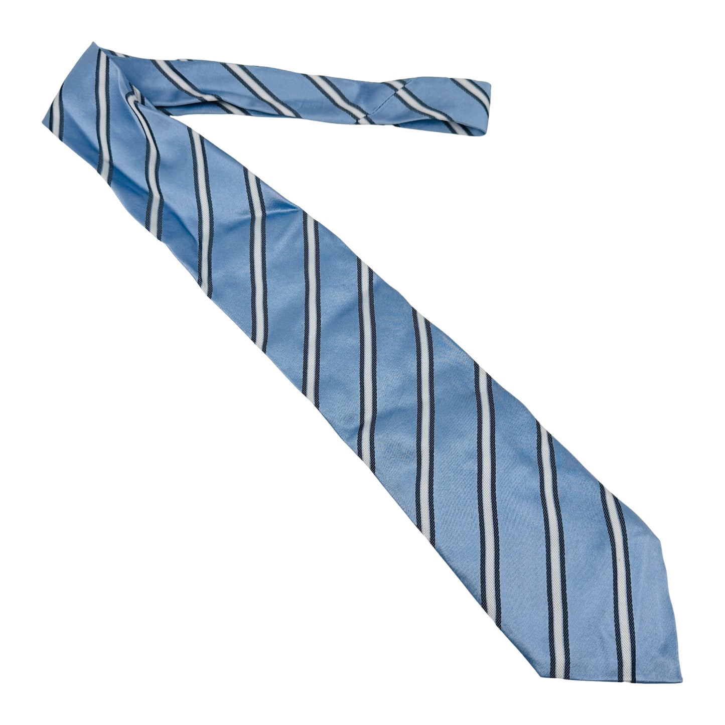 Canali Light Blue 'Stripes' Silk Tie (Size Regular)