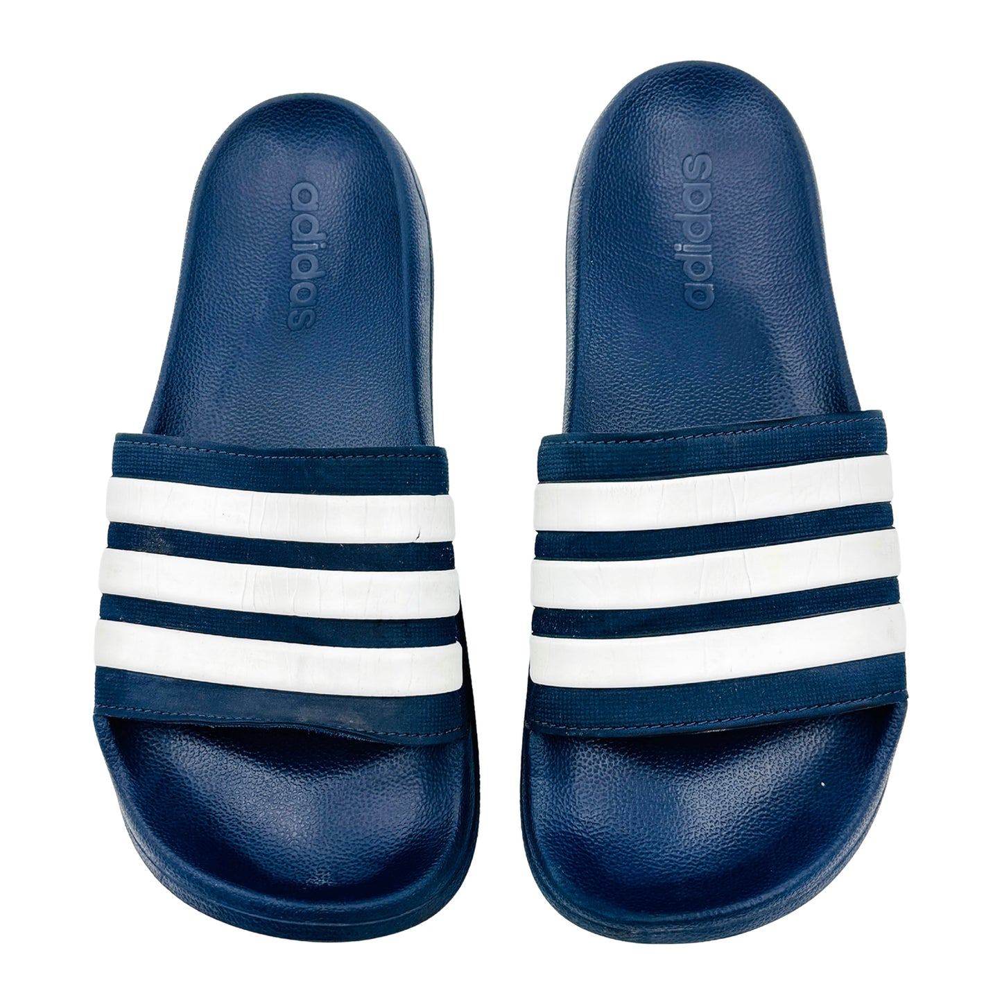 Adidas Men's Adilette 'Navy White' Slides (Size 43) - AQ1703