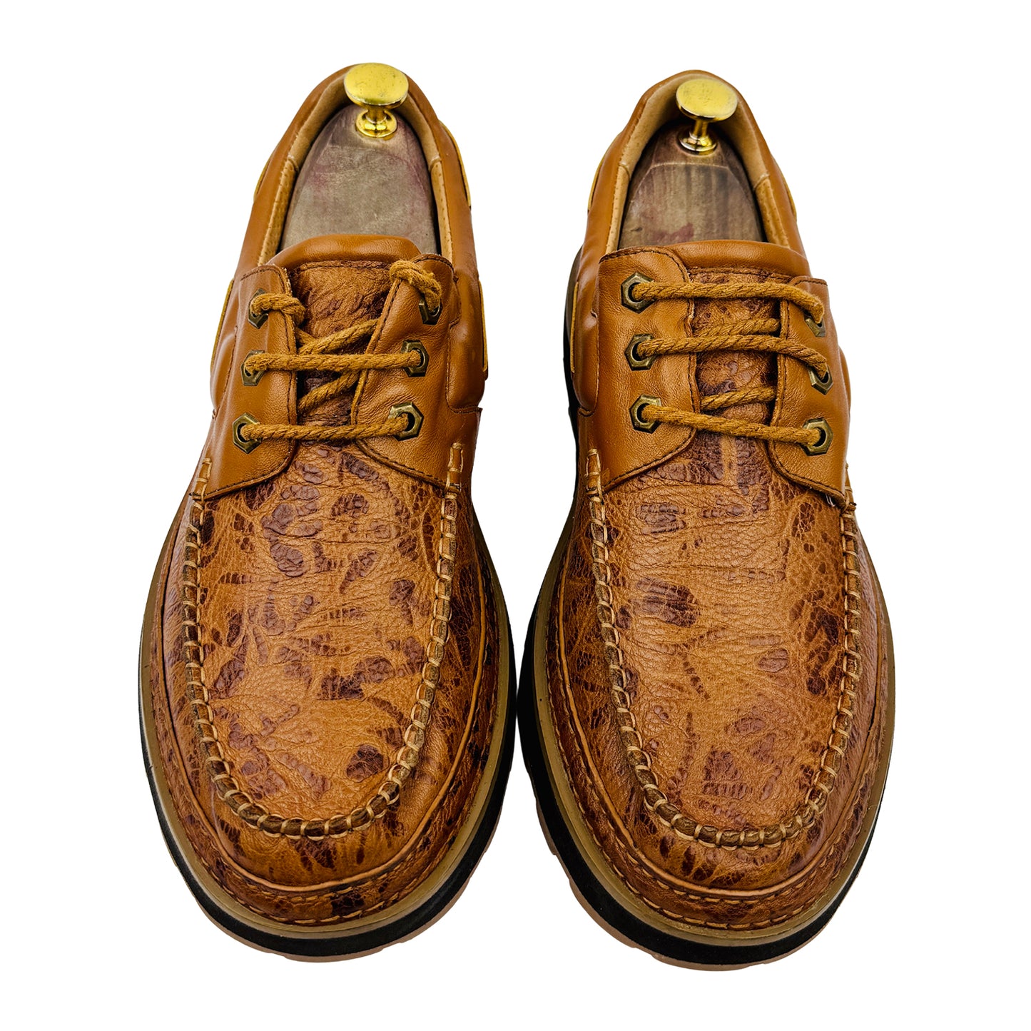 Twisted X Men's Brown Embossed Boat Shoes (Size 42.5/43)