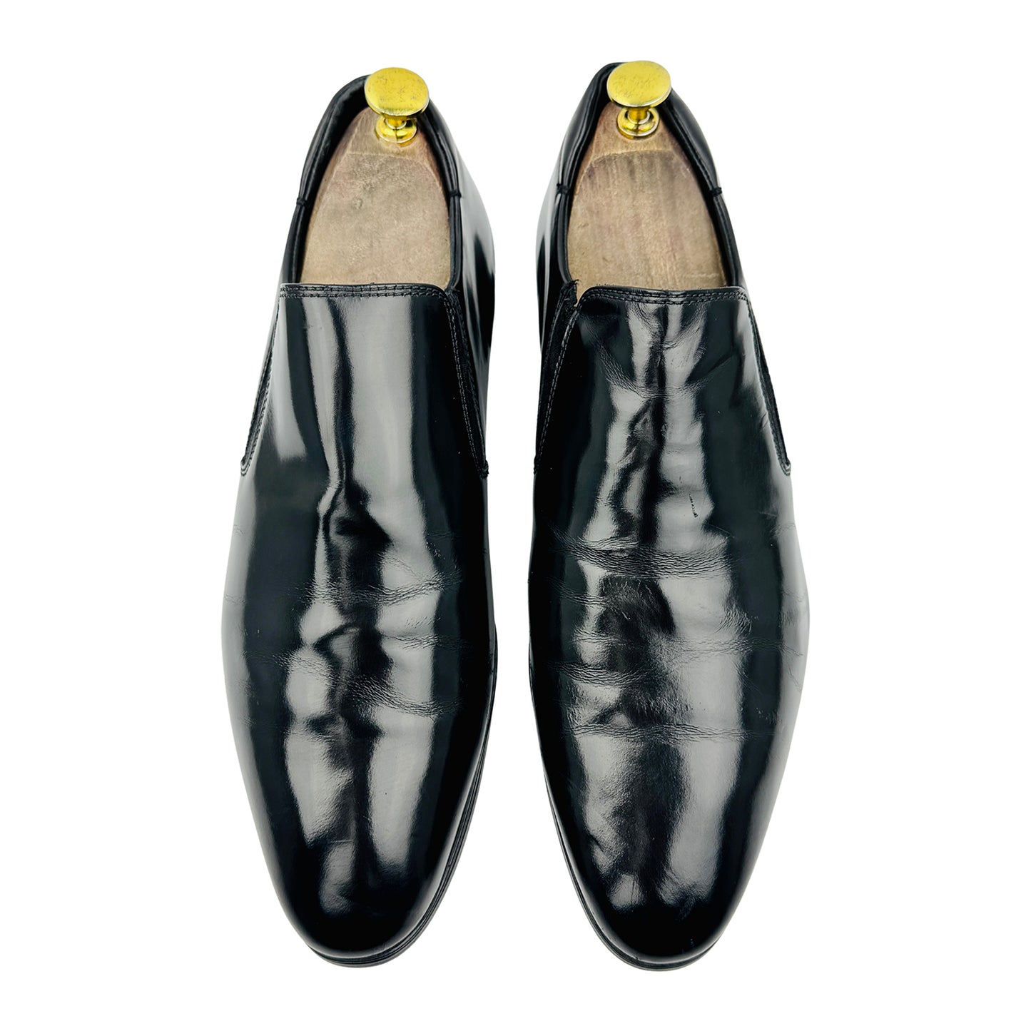 Prada Men's Black Leather Dress Shoes (Size 41.5/42)
