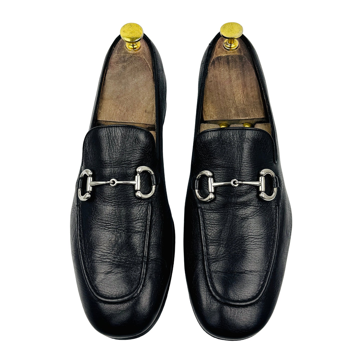 Gucci Men's Black Horsebit Loafers (Size 42/42.5) - 649479
